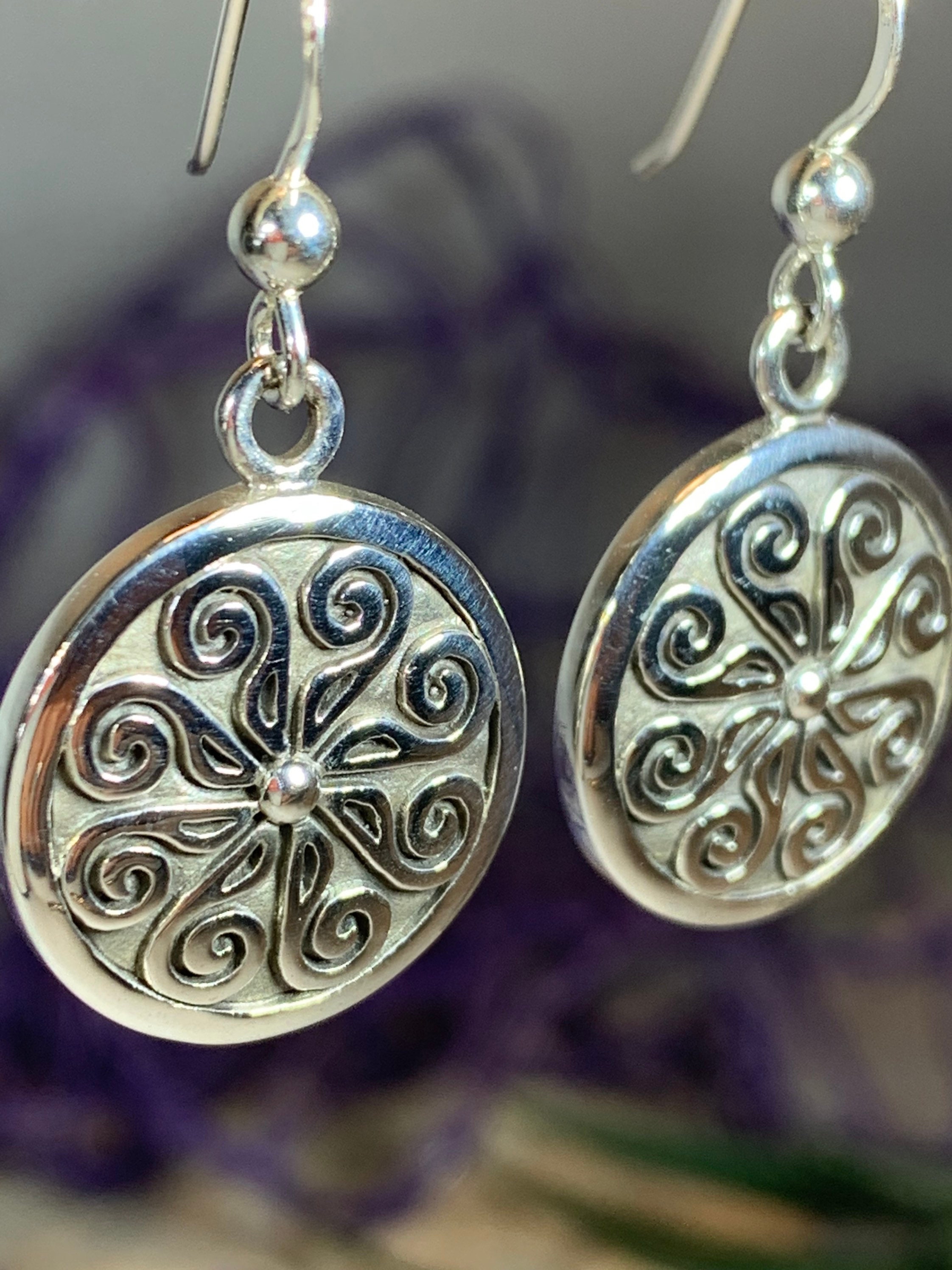 Celtic Spiral Earrings, Irish Jewelry, Viking Jewelry, Ireland Gift
