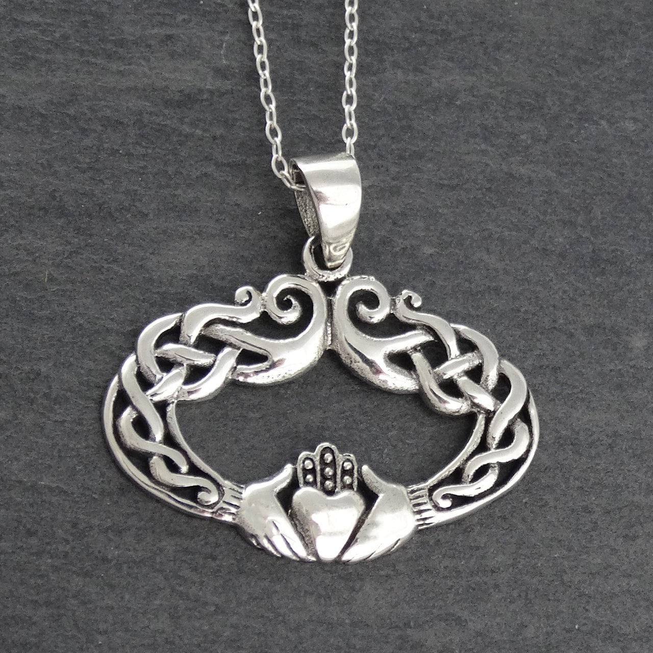 Claddagh Necklace, Celtic Jewelry, Irish Jewelry, Celtic Knot Jewelry