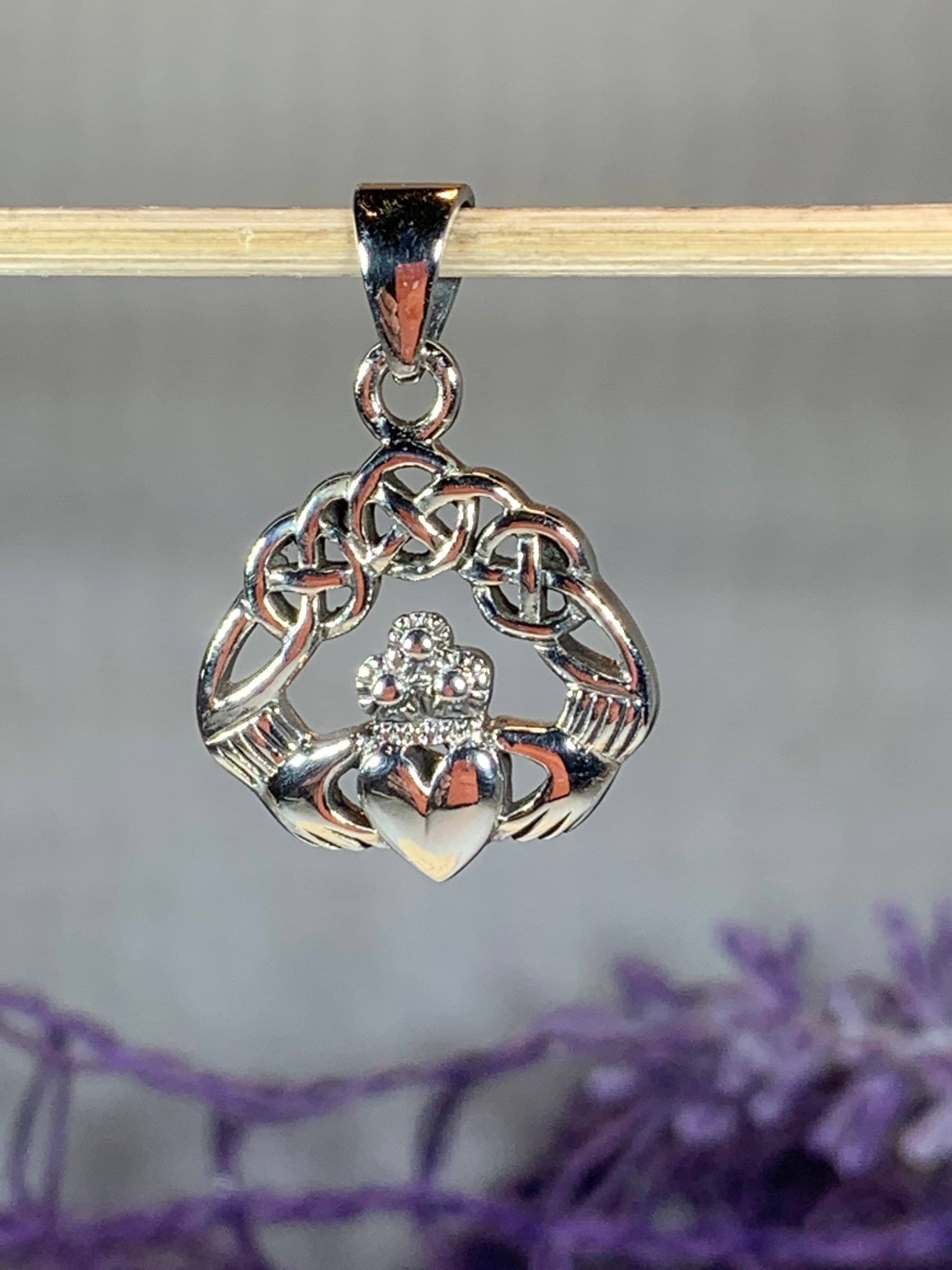 Claddagh Necklace, Celtic Jewelry, Celtic Knot Jewelry, Heart Pendant