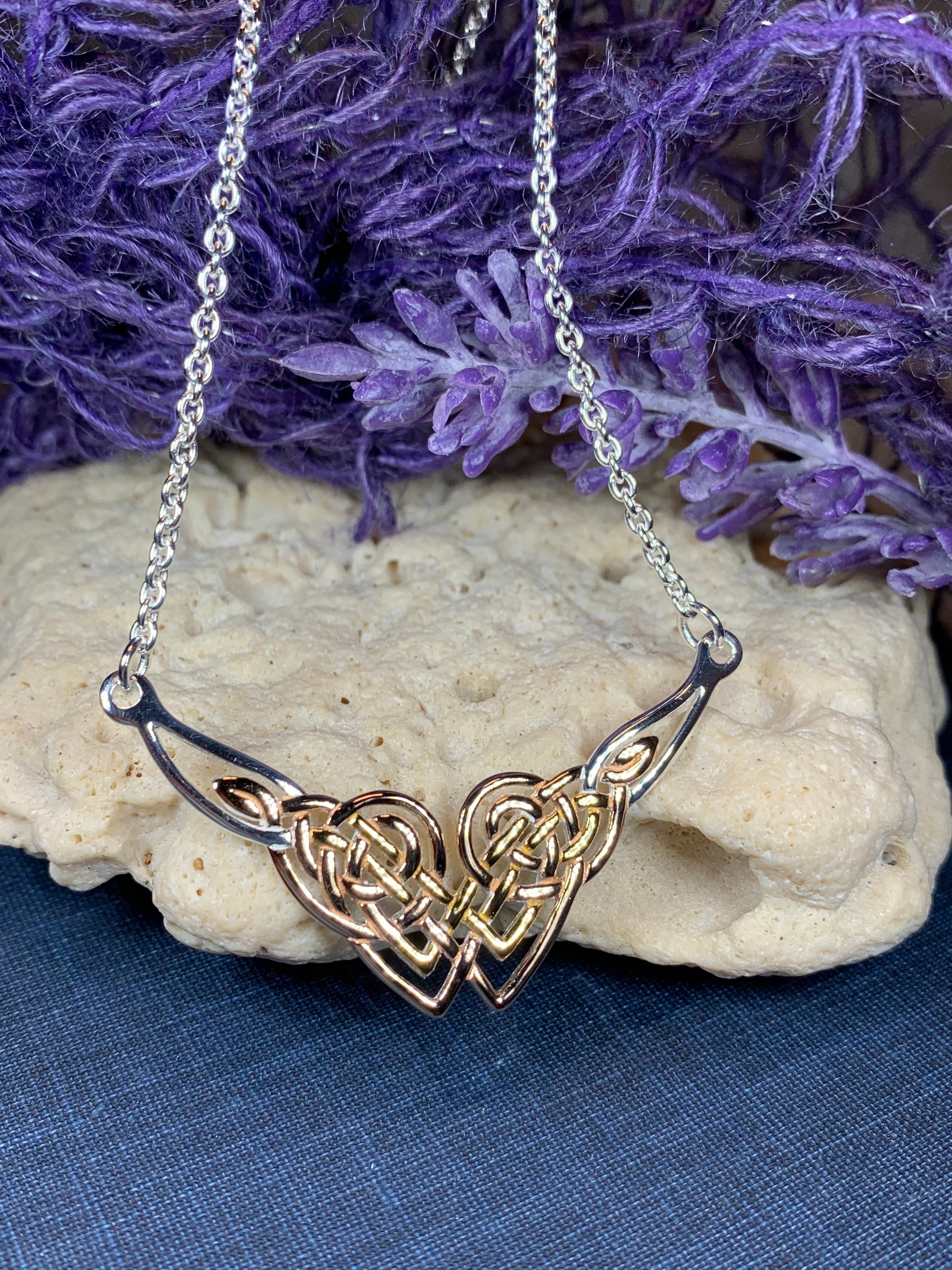 Celtic Heart Necklace, Celtic Jewelry, Celtic Knot Necklace, Irish 