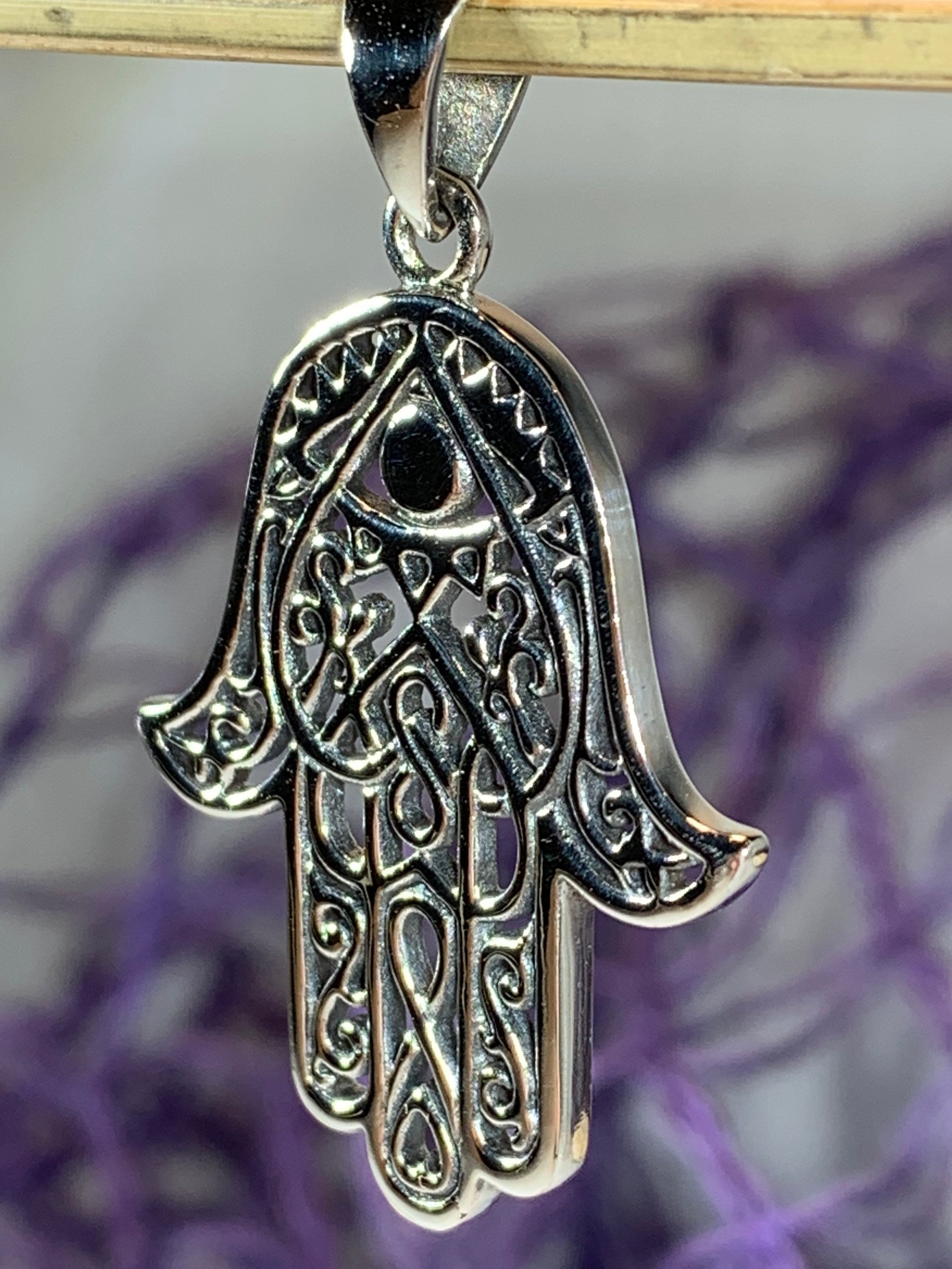 Hamsa Hand Necklace, Celtic Jewelry, Evil Eye Jewelry, Yoga Jewelry ...