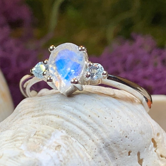 Buy Sterling Silver Moonstone Ring Size 6 Online in India - Etsy