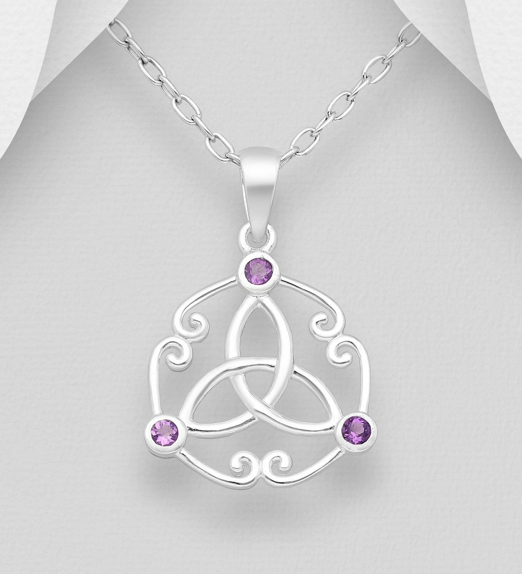 Trinity Knot Necklace, Love Knot Jewelry, Celtic Jewelry, Scotland