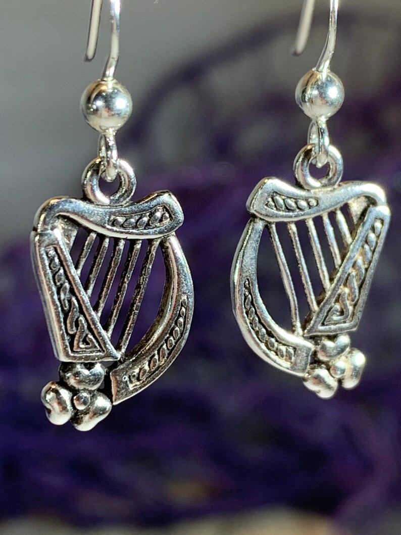 Harp Earrings Celtic Jewelry Ireland Jewelry Irish Jewelry Etsy