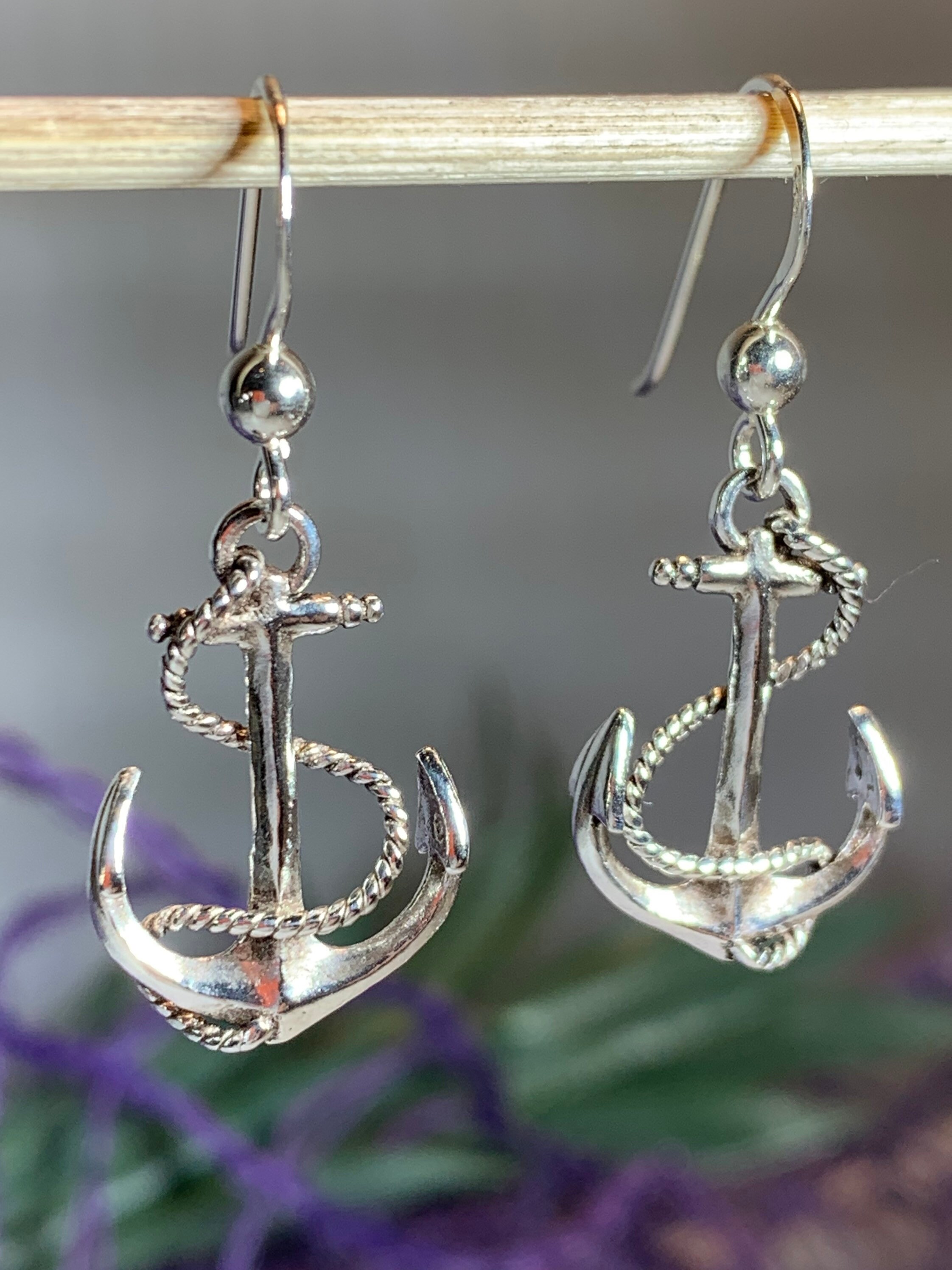 Anchor Earrings, Nautical Jewelry, Inspirational Gift, Friendship Gift