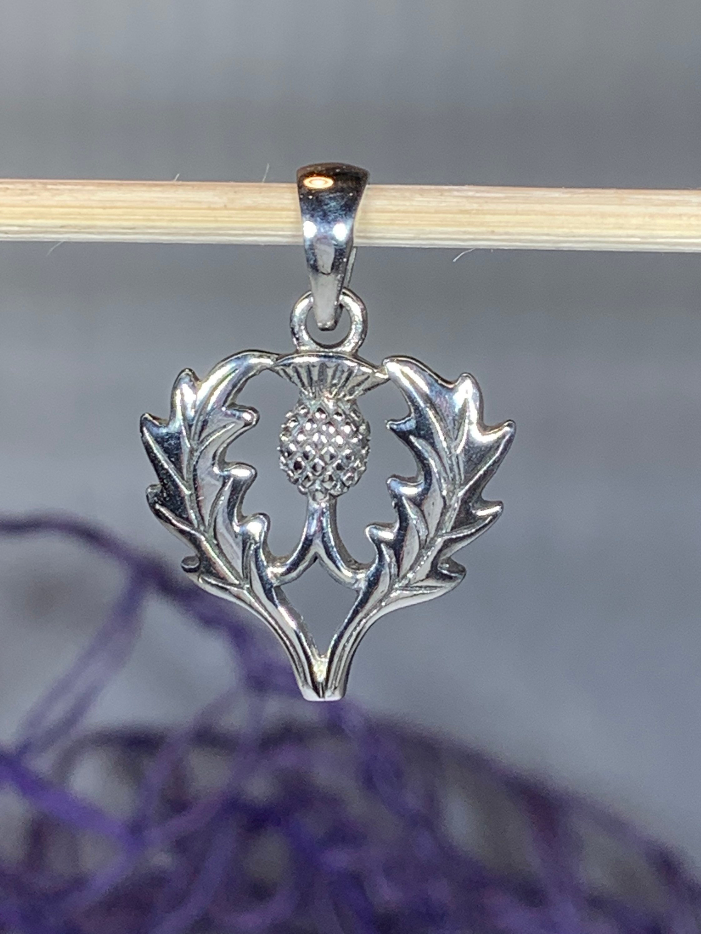 Thistle Necklace, Celtic Jewelry, Scotland Jewelry, Celtic Pendant