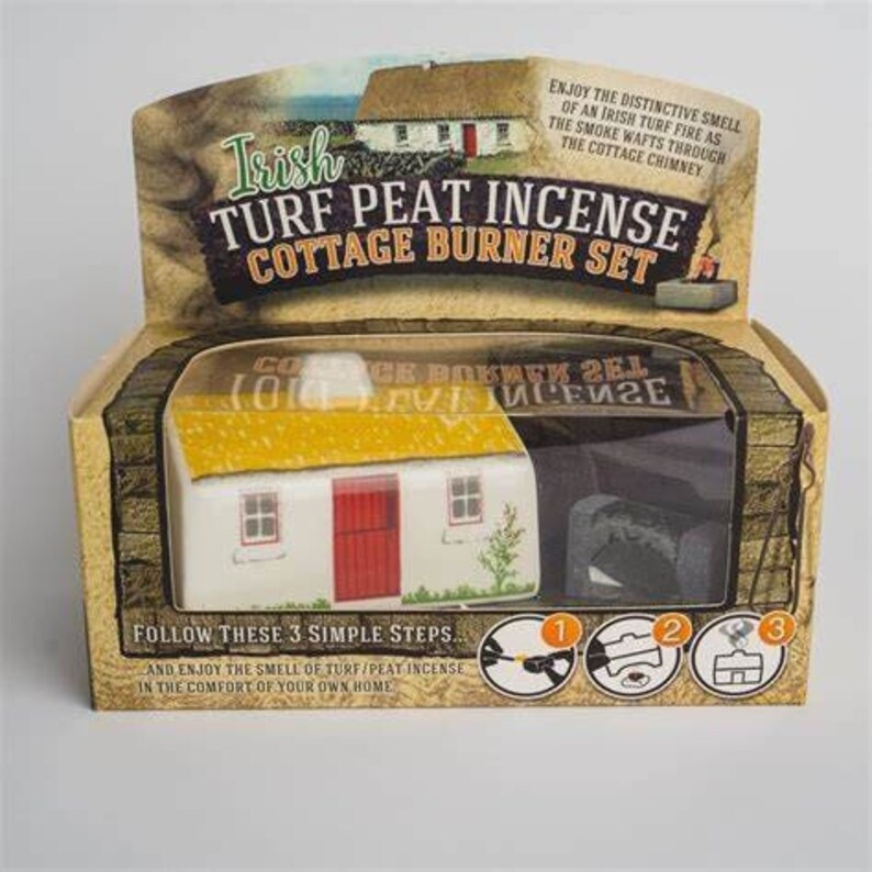 Irish Cottage Incense Burner Irish Gift Irish Turf Peat Etsy