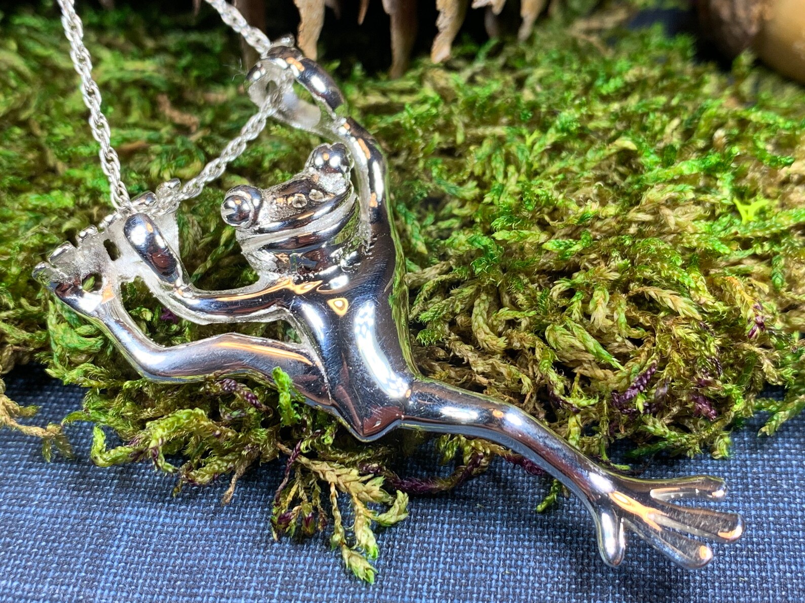 Frog Necklace Tree Frog Jewelry Nature Jewelry Animal Etsy