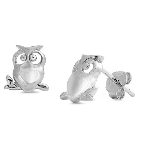 Owl Stud Earrings Barn Owl Earrings Norse Jewelry Owl Gift | Etsy