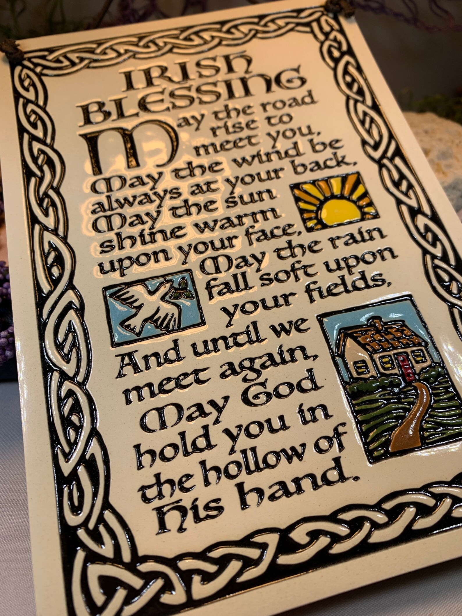 Irish Blessing Wall Art Ireland Gift Ceramic Wall Plaque Etsy