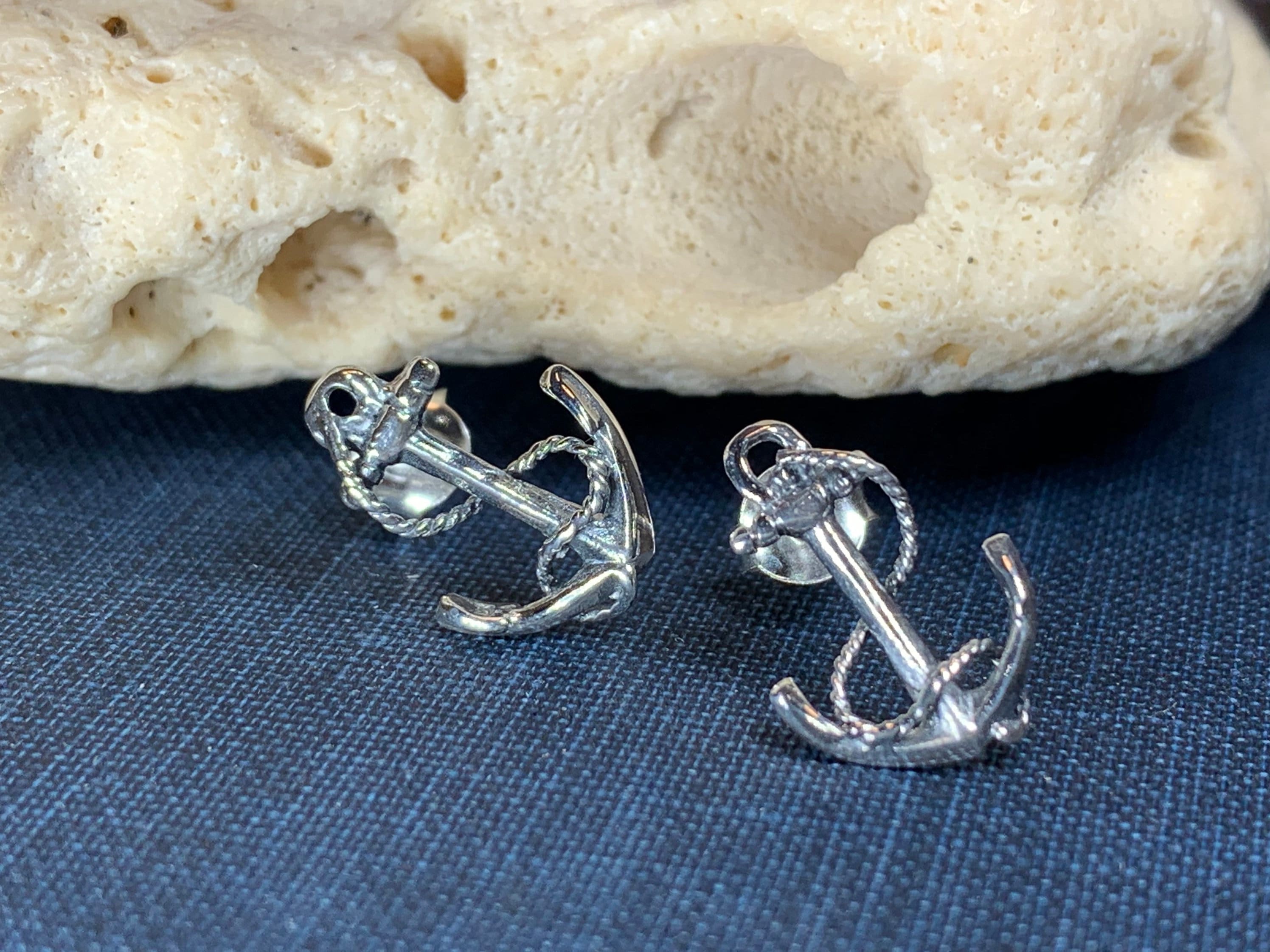 Anchor Earrings, Nautical Earrings, Ship Jewelry, Inspirational Gift