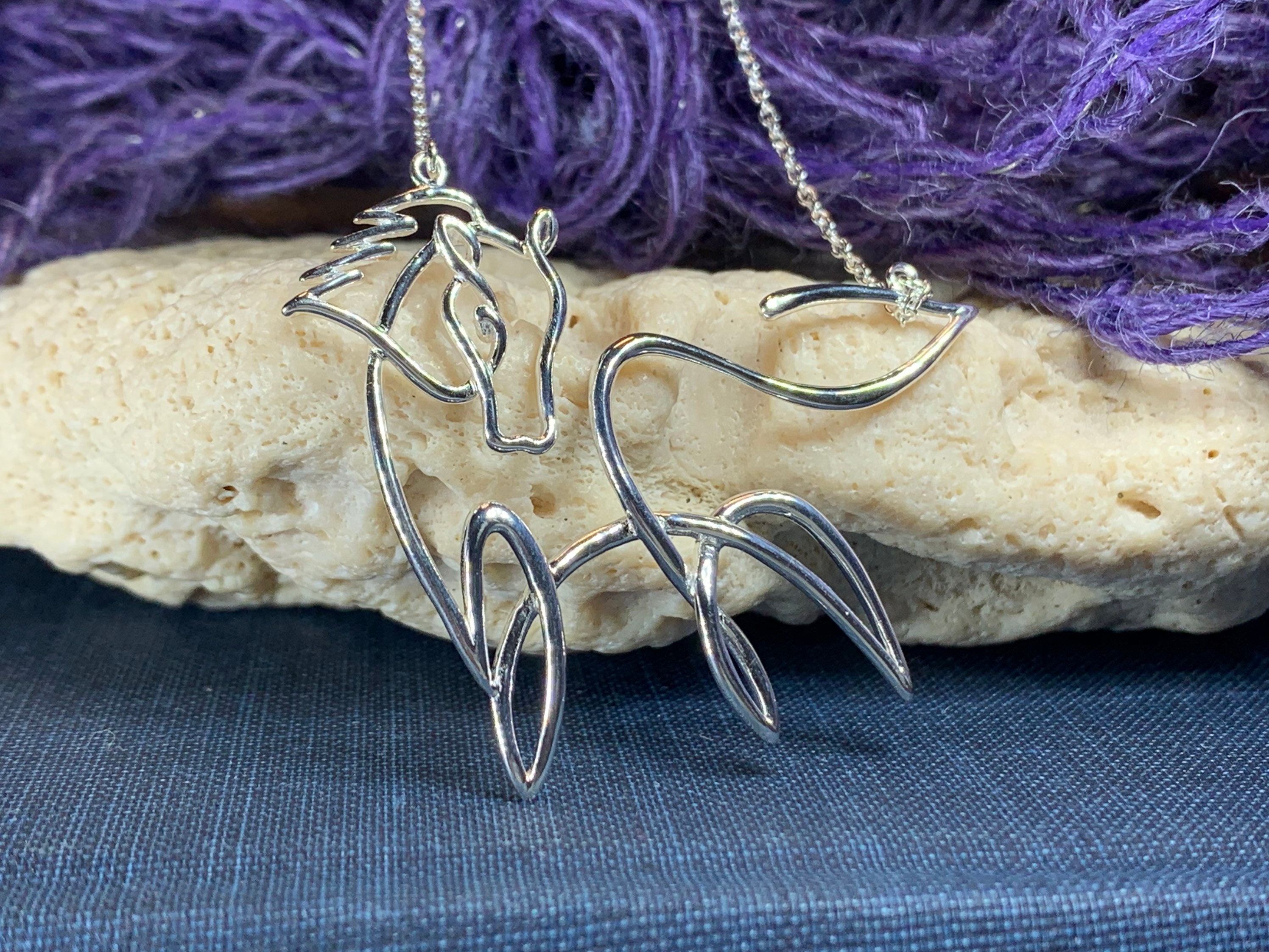 Horse Necklace, Equestrian Jewelry, Animal Jewelry, Kentucky Derby