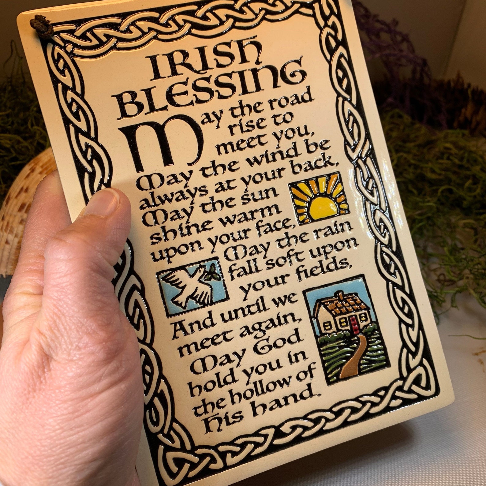 Irish Blessing Wall Art Ireland Gift Ceramic Wall Plaque Etsy