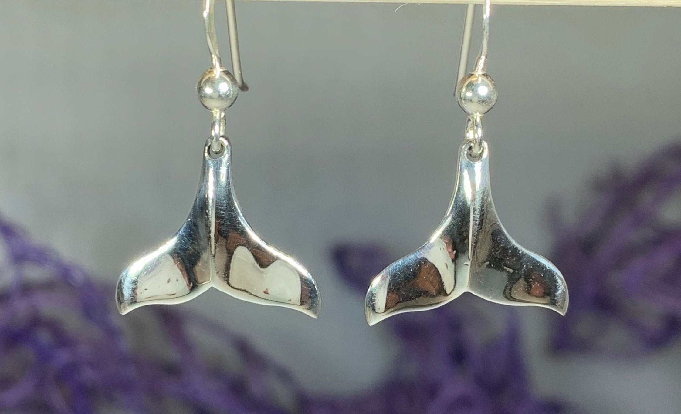 Whale Tail Earrings, Nautical Jewelry, Sea Jewelry, Whale