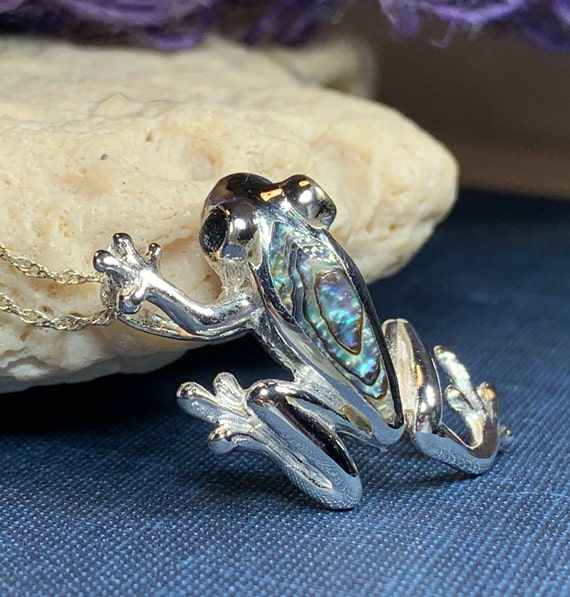 Frog Necklace, Tree Frog Jewelry, Jewelry, Nature Gift Animal Mom Gift, Etsy Anniversary Jewelry, Abalone Sister Jewelry, Shell Jewelry, - Gift