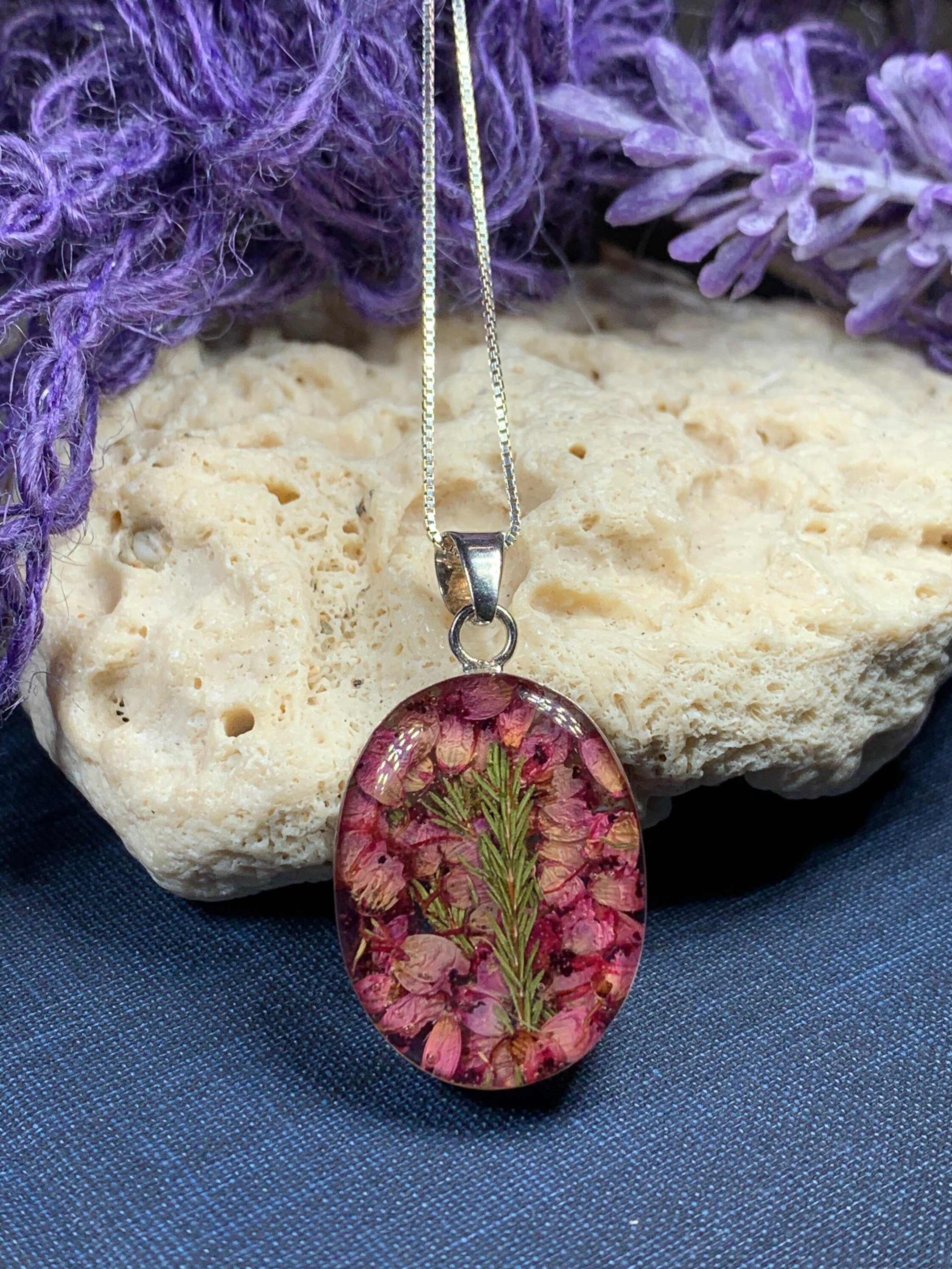 Heather Necklace, Celtic Jewelry, Scotland Jewelry, Anniversary Gift