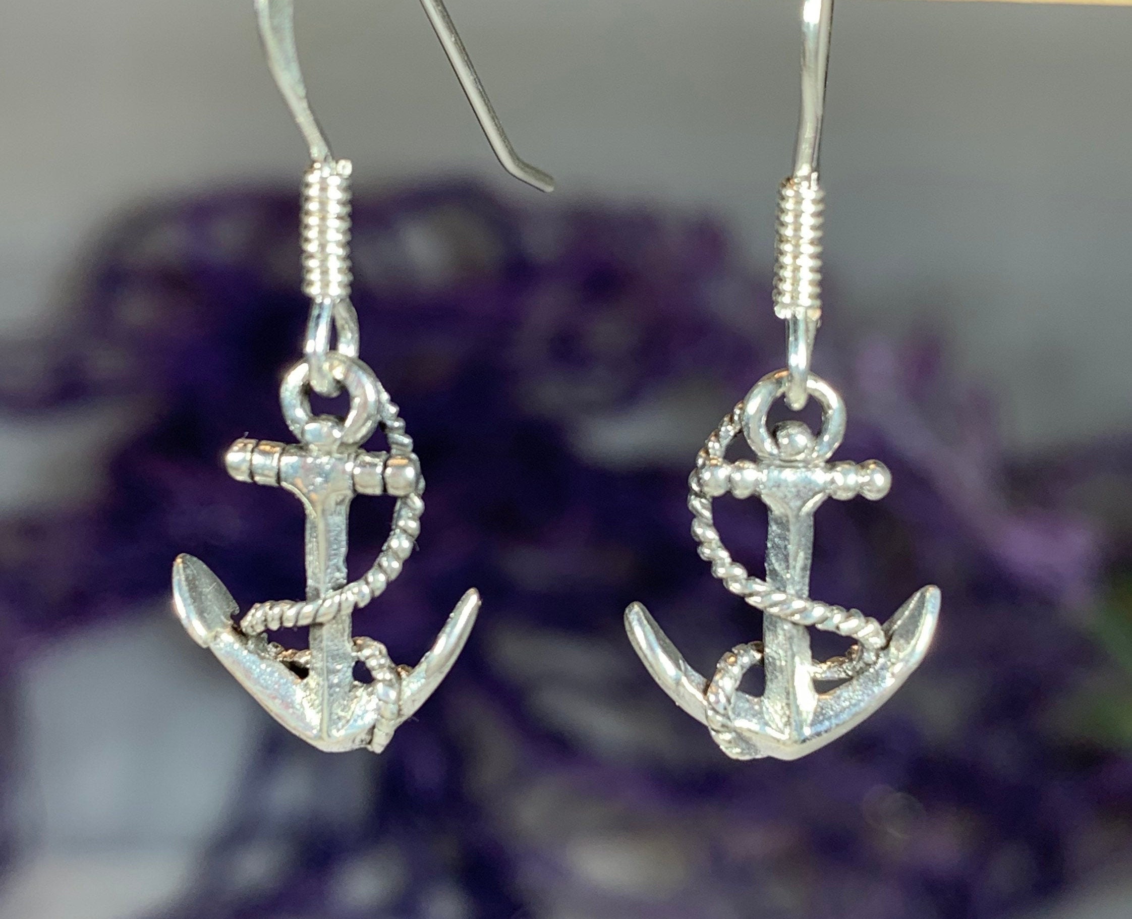 Anchor Earrings, Nautical Earrings, Boat Jewelry, Mom Gift