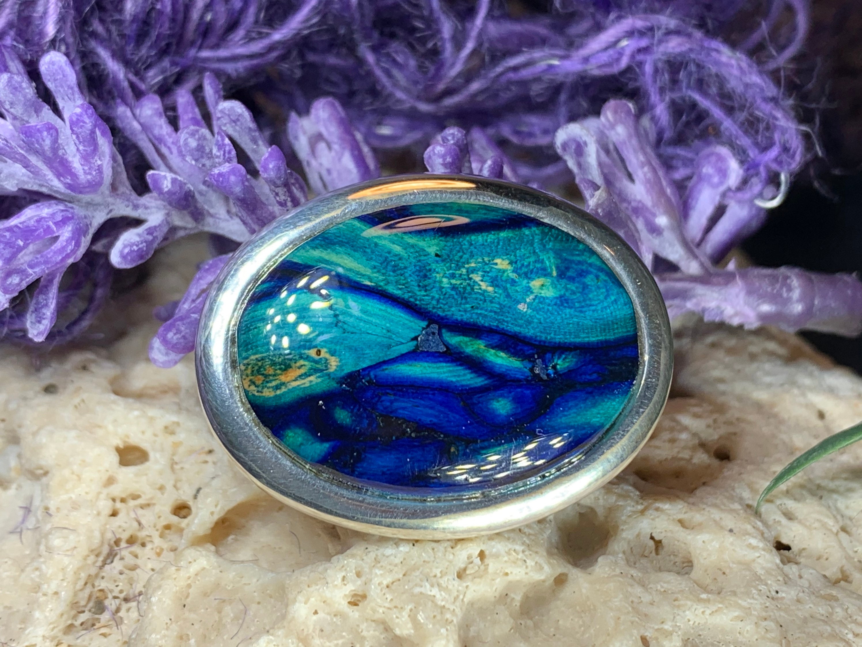 Scottish Heather Brooch, Heather Gem, Celtic Jewelry, Tartan Pin