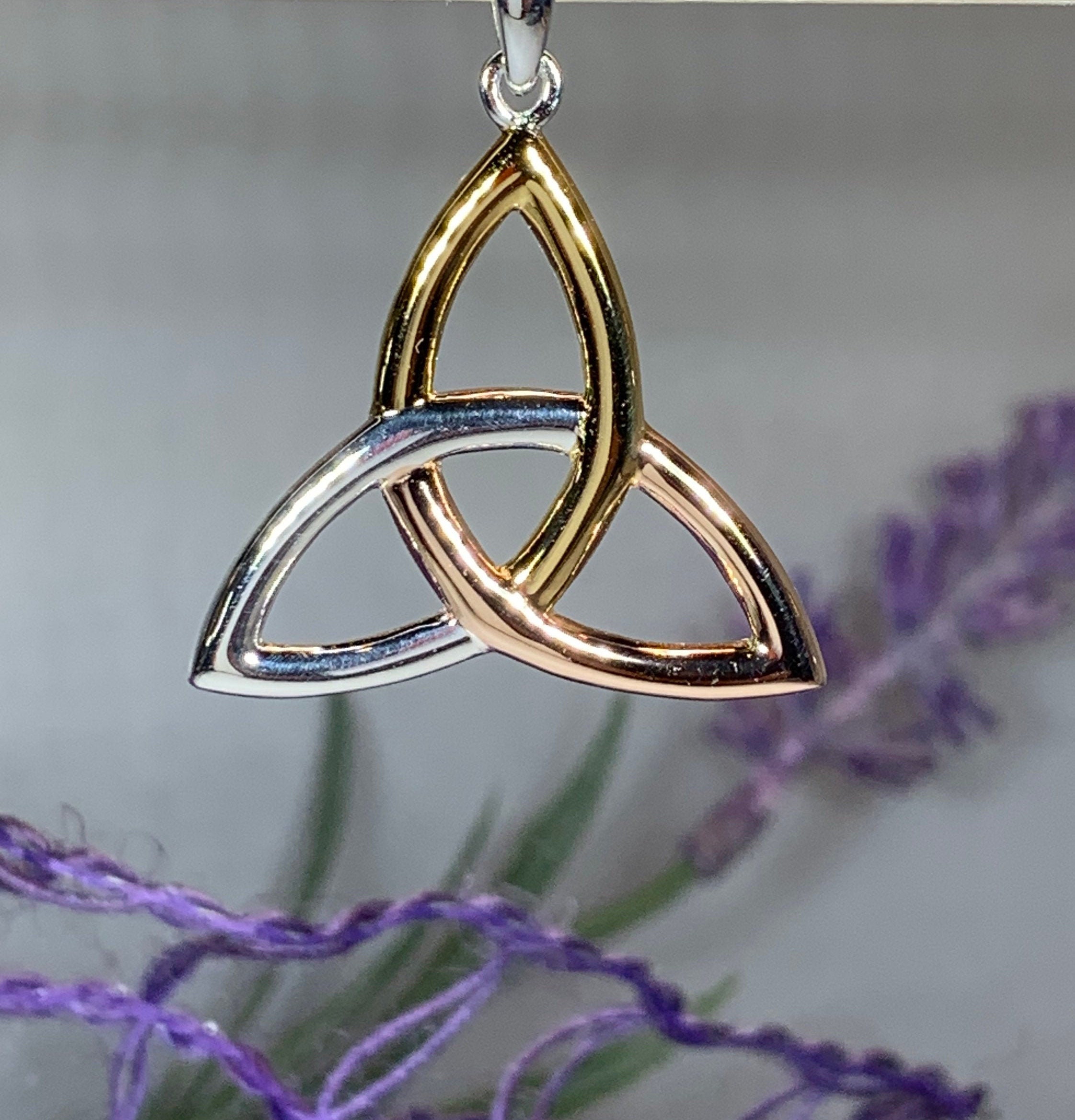 Trinity Knot Necklace, Celtic Jewelry, Irish Jewelry, Bridal Jewelry