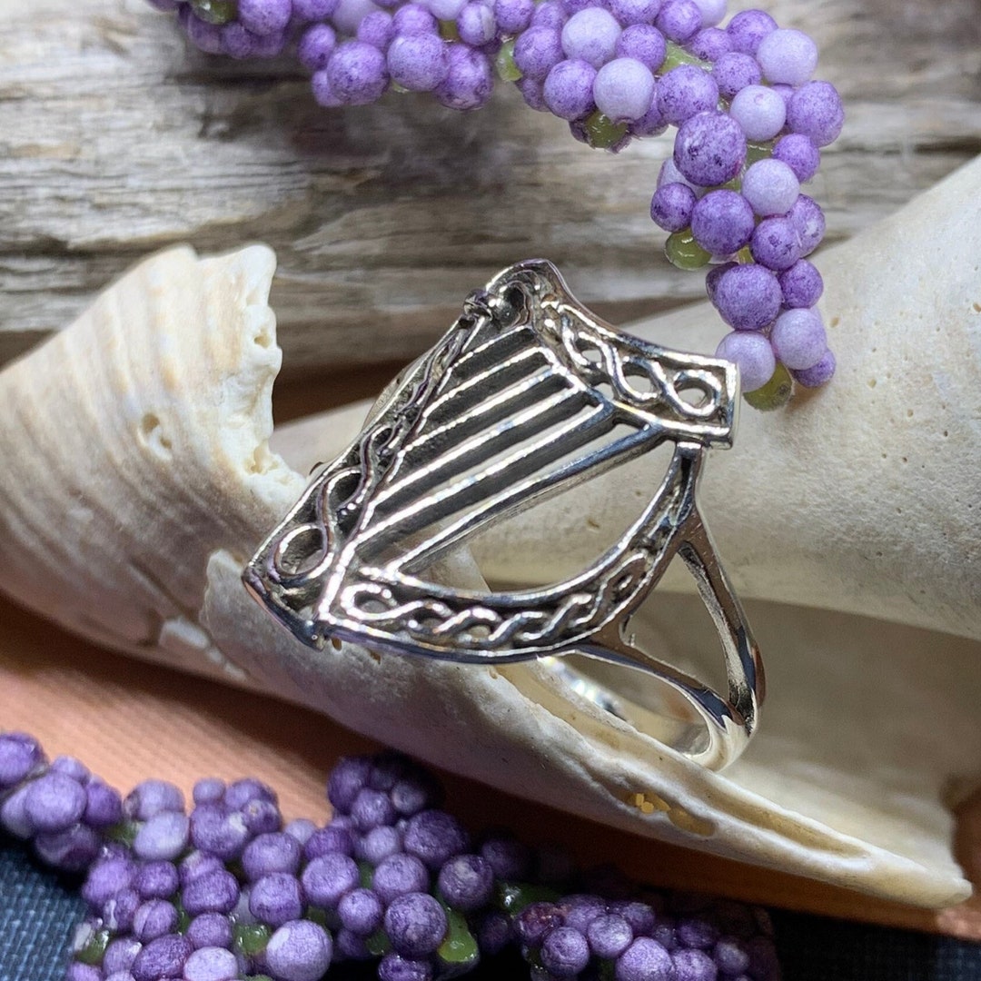 Harp Ring, Celtic Jewelry, Irish Jewelry, Harp Jewelry, Ireland Gift