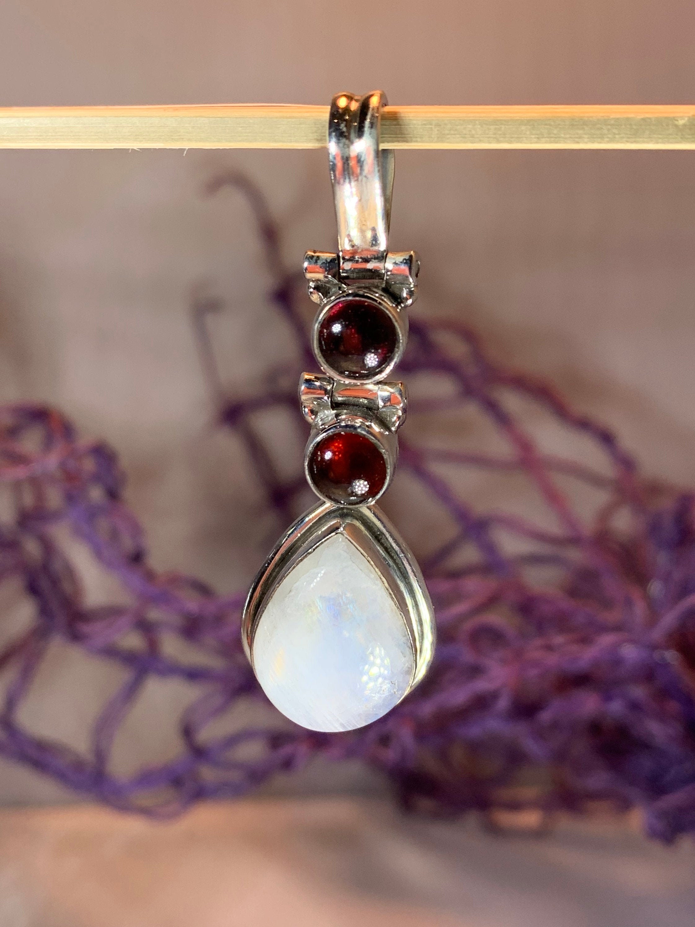 Moonstone Necklace, Pendant, Celestial Jewelry, Celtic Jewelry