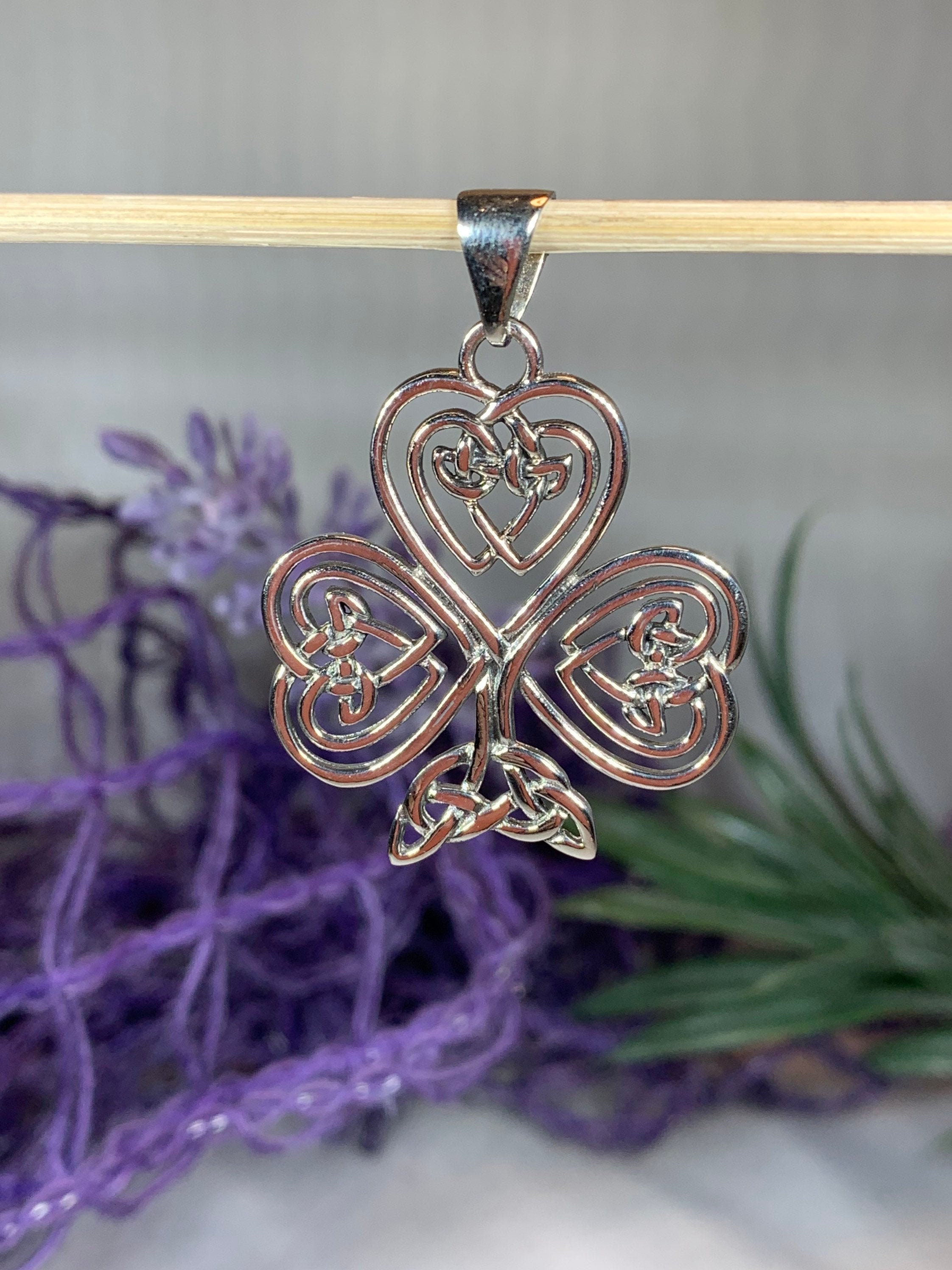 Shamrock Necklace, Clover Jewelry, Celtic Knot Jewelry, Irish Jewelry