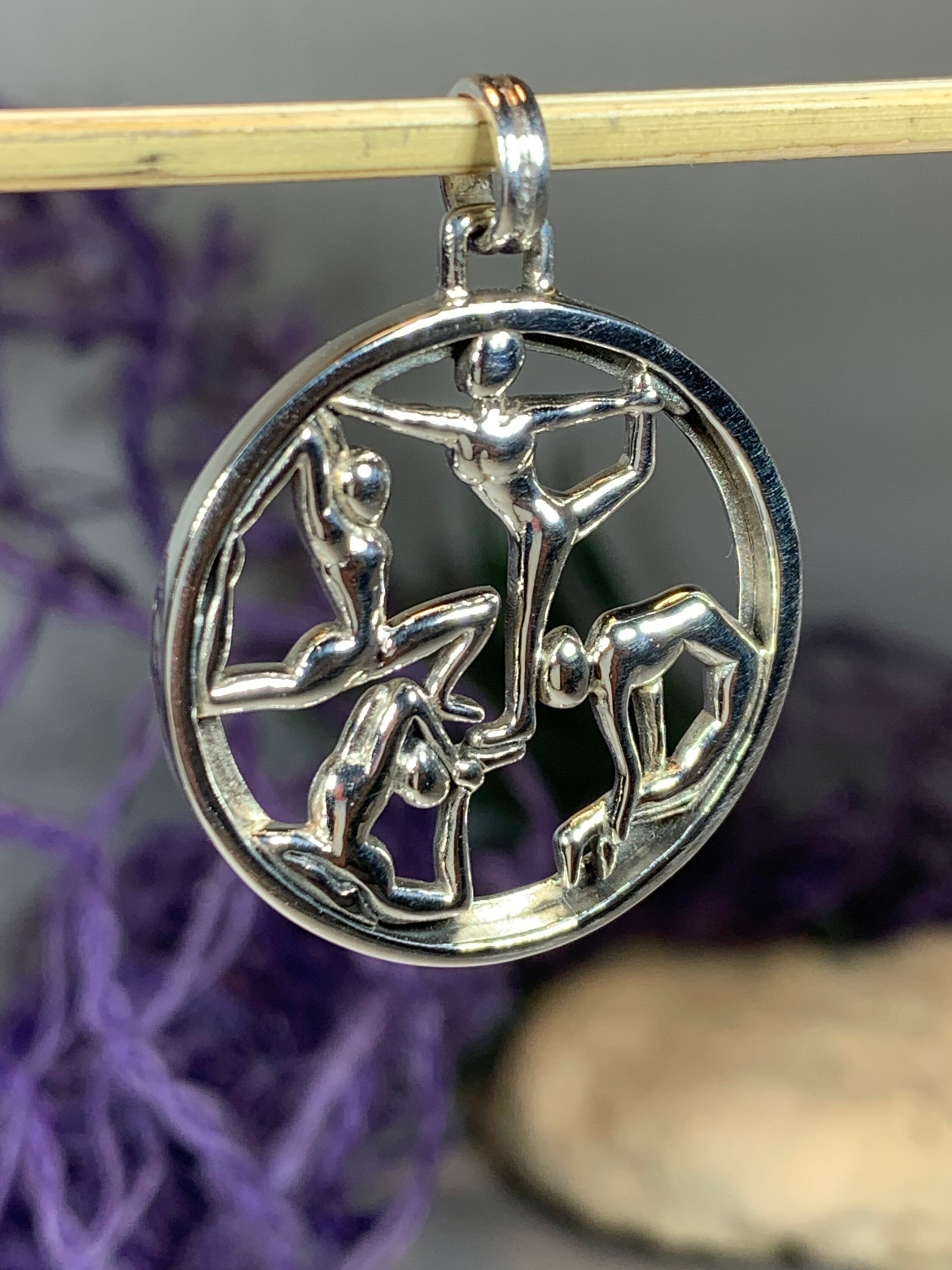 Yoga Pose Necklace, Om Jewelry, Chakra Jewelry, Yoga Jewelry, Boho