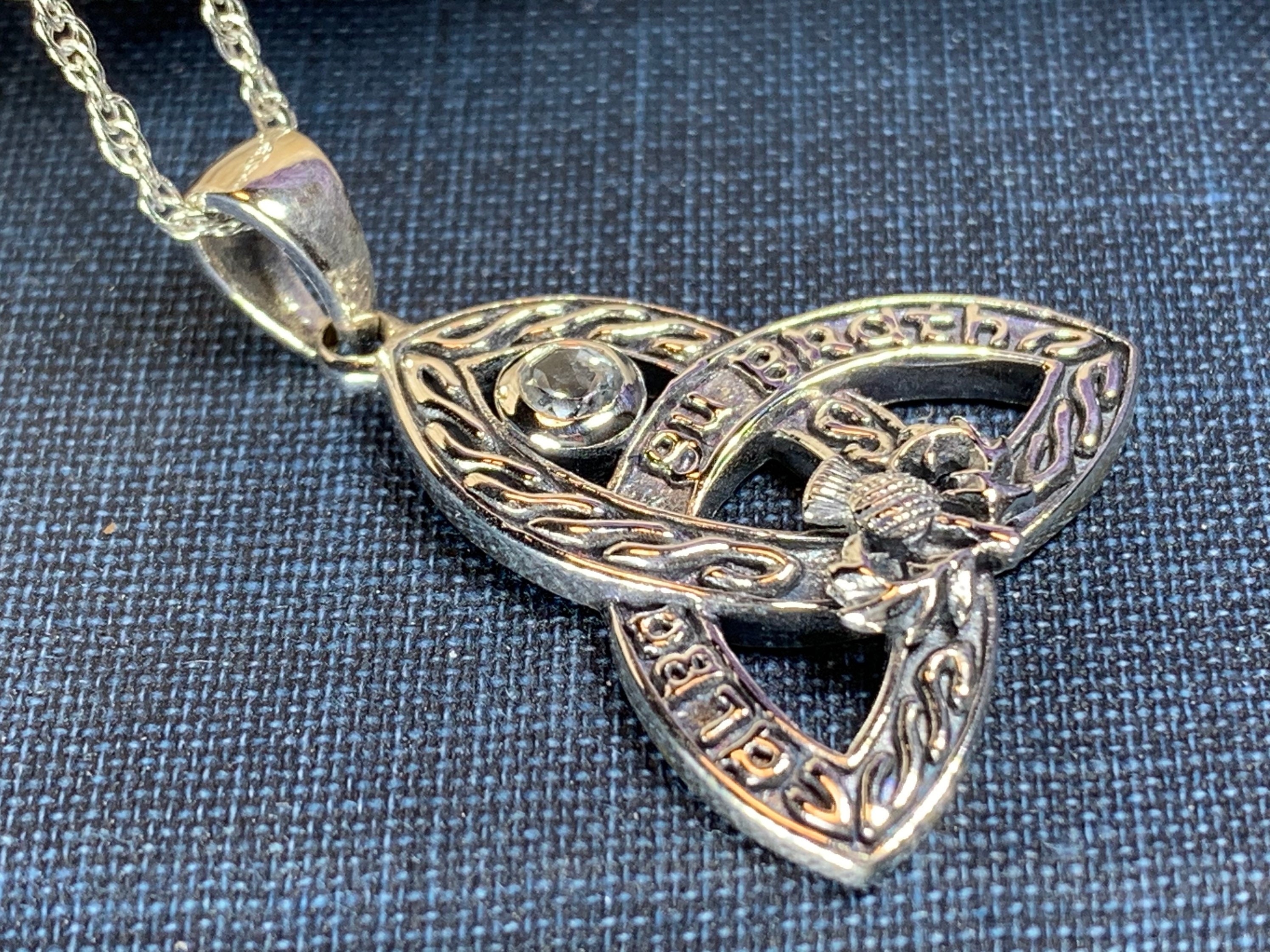 Trinity Knot Necklace, Triquetra Pendant, Scotland Jewelry, Outlander