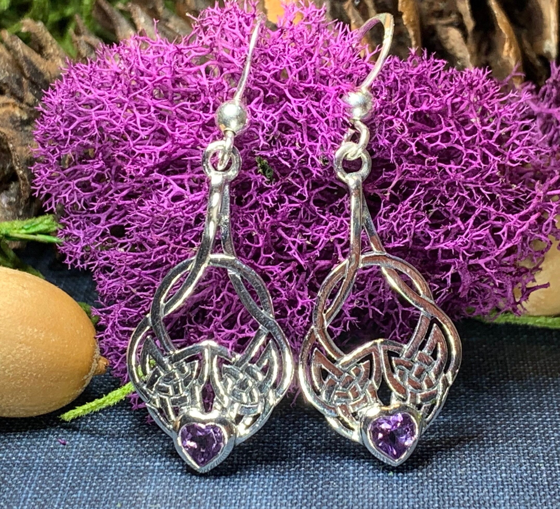Celtic Knot Earrings Anniversary Gift Irish Jewelry Wiccan Etsy