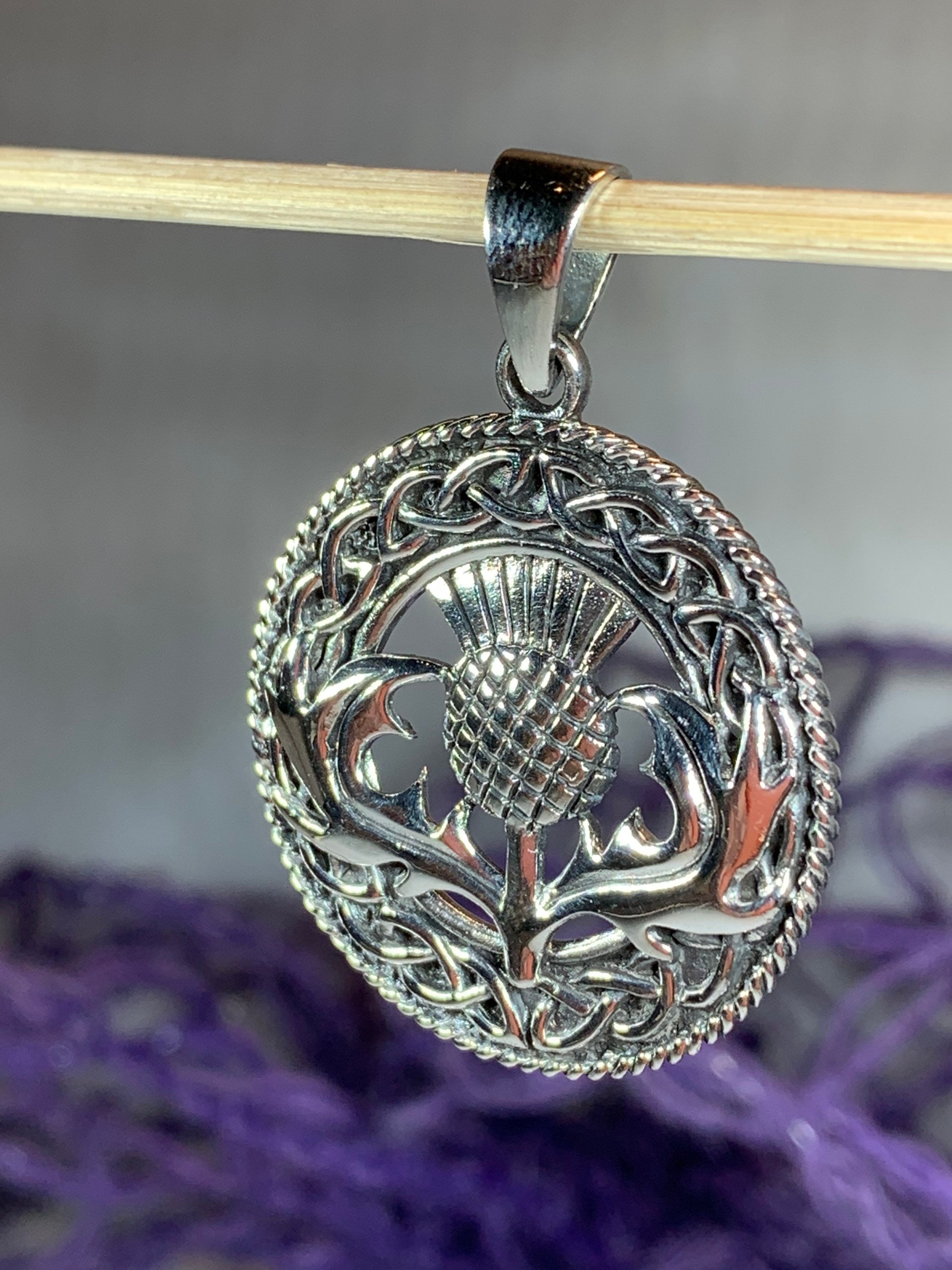 Thistle Necklace, Scotland Jewelry, Celtic Jewelry