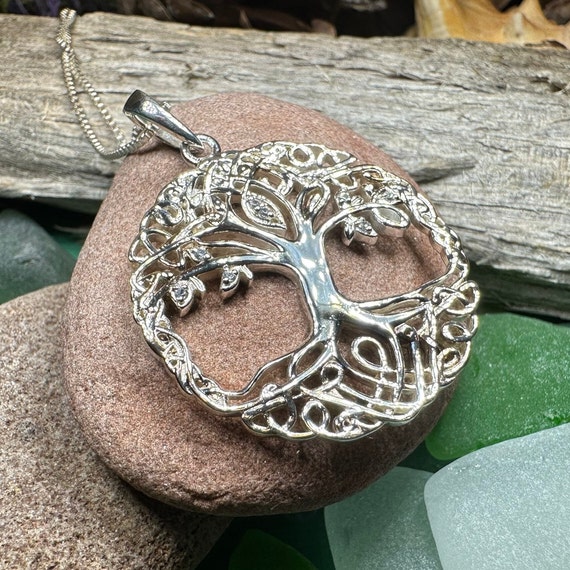 Pendentif Femme Hibou Arbre de Vie Argent