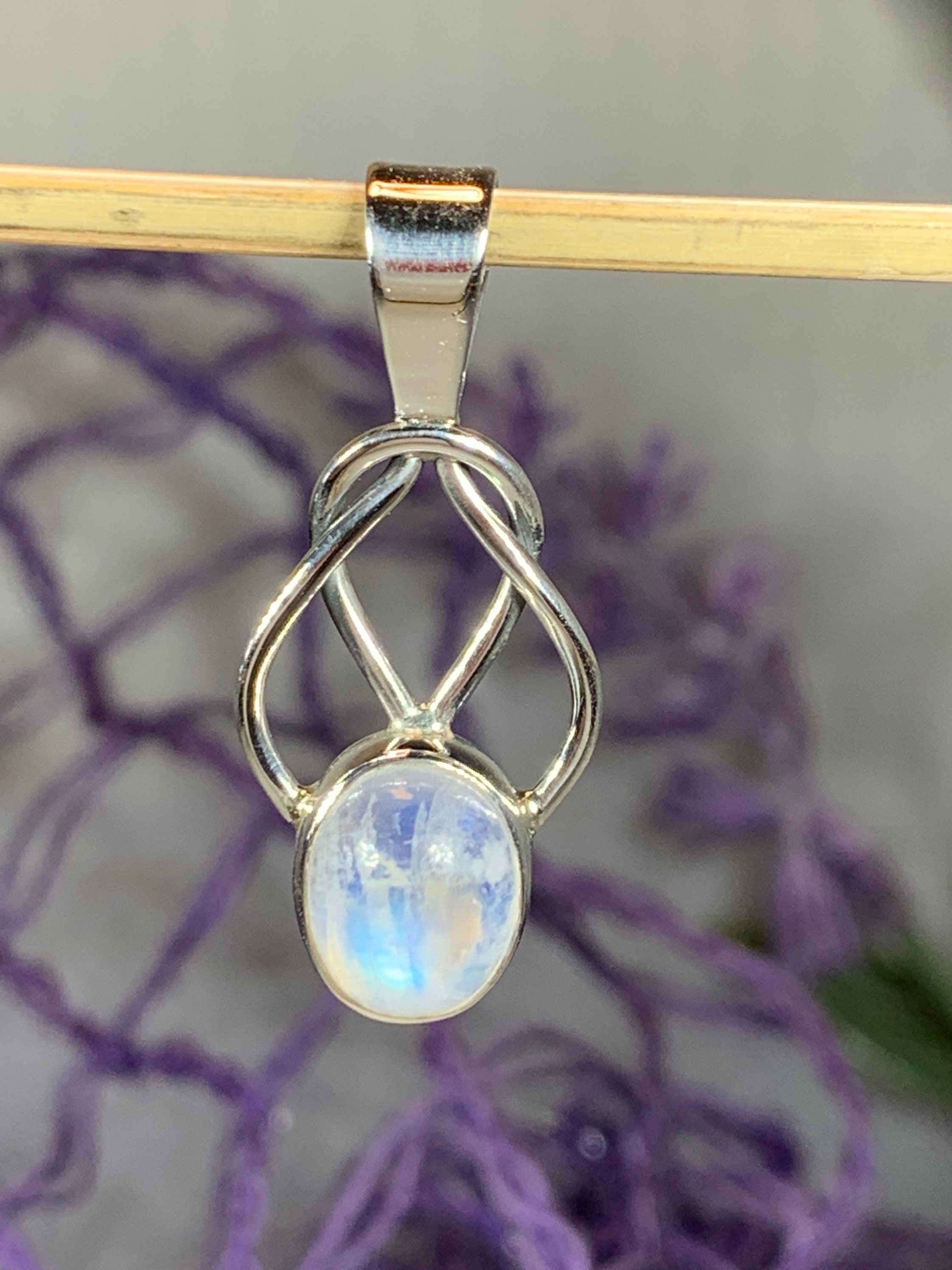 celtic knot necklace moonstone jewelry celtic jewelry celestial