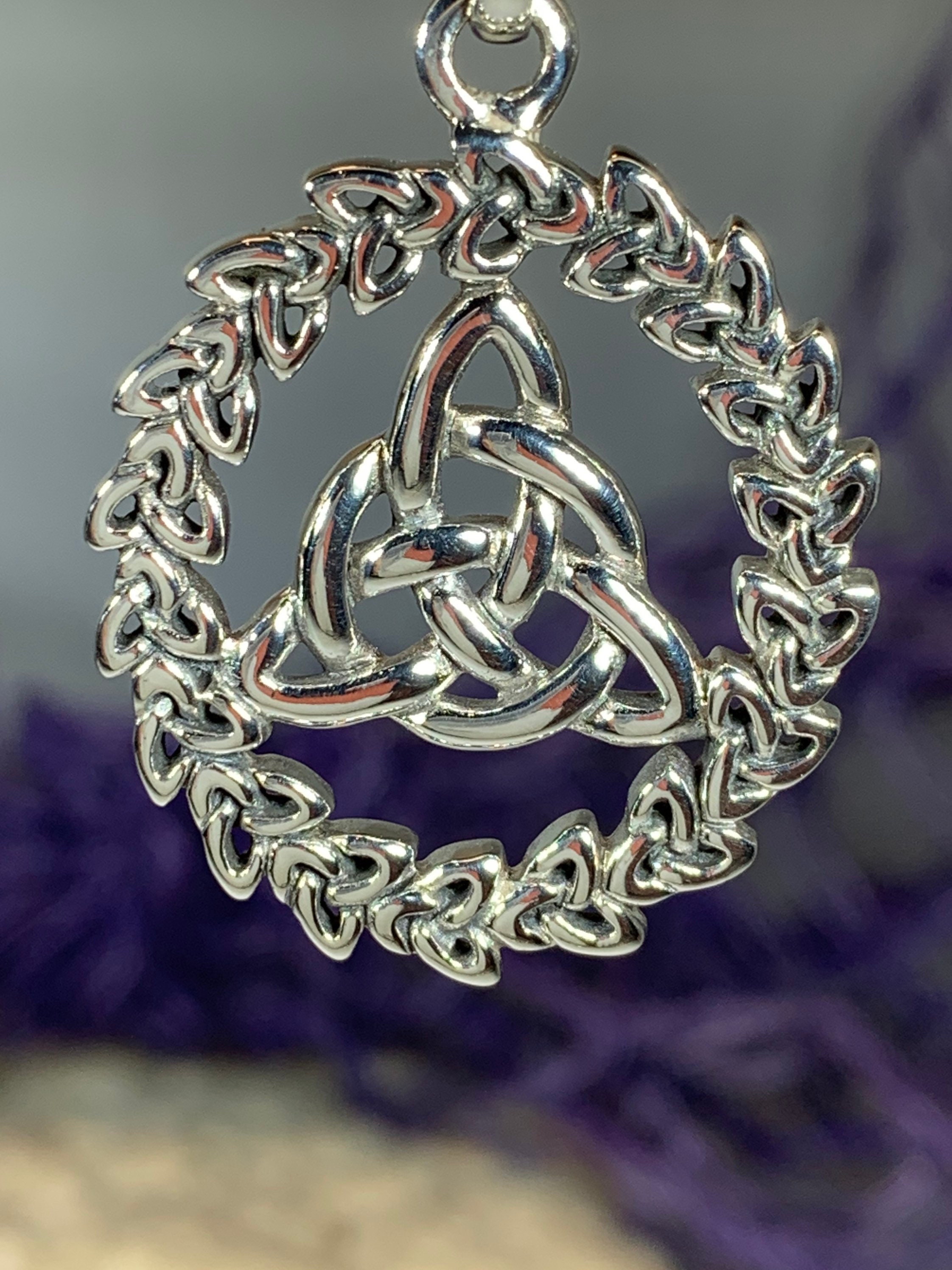 Trinity Knot Necklace Celtic Necklace Irish Jewelry Trinity Etsy