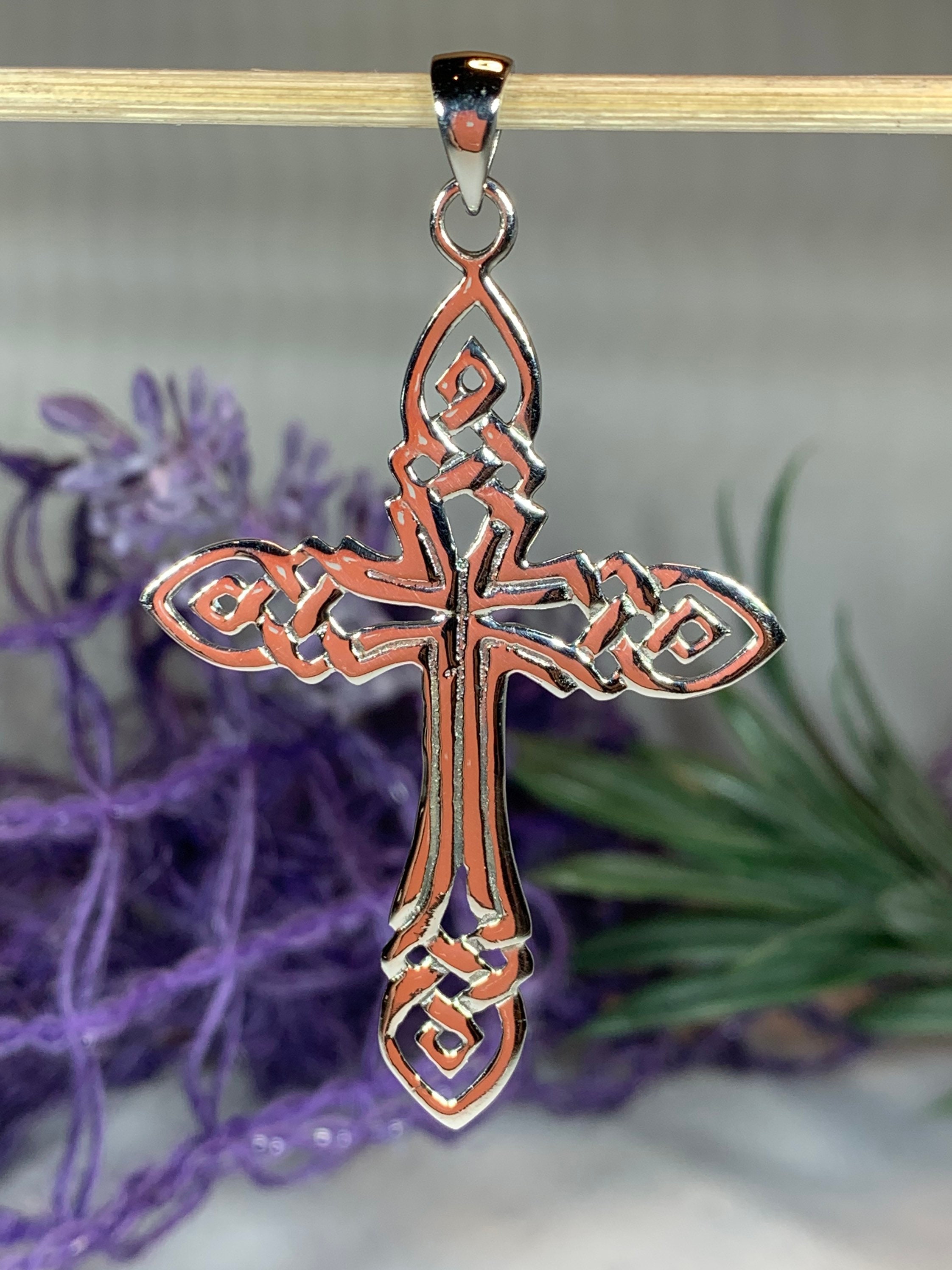 Celtic Cross Necklace, Celtic Jewelry, Irish Jewelry, Anniversary Gift