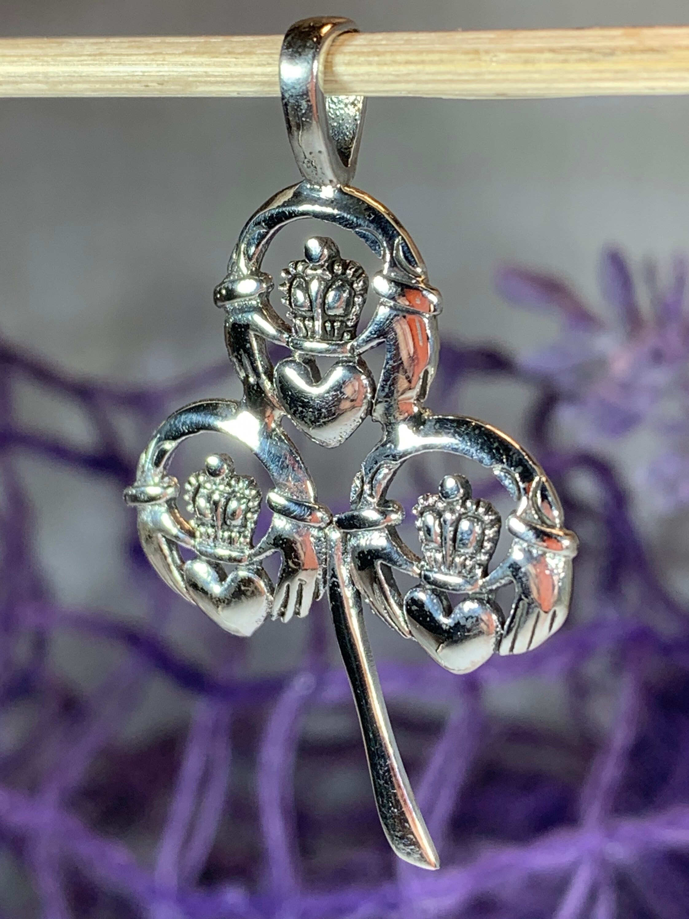 Shamrock Necklace, Clover Jewelry, Claddagh Necklace, Irish Jewelry