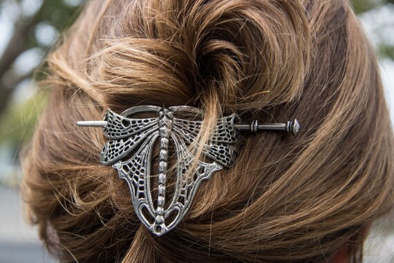 Haarspange Art Nouveau Zinn Keltischer Knoten Haarschmuck Natur Haarklammer 