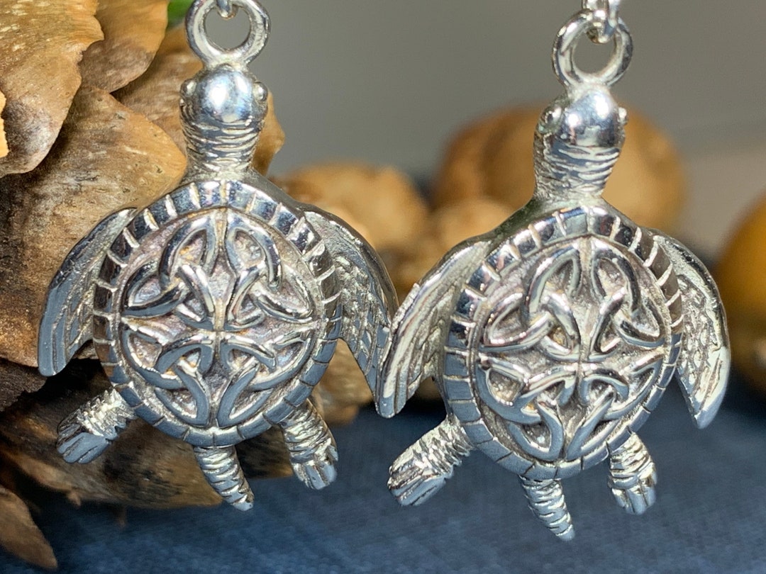 Celtic Turtle Earrings Celtic Jewelry Turtle Jewelry - Etsy