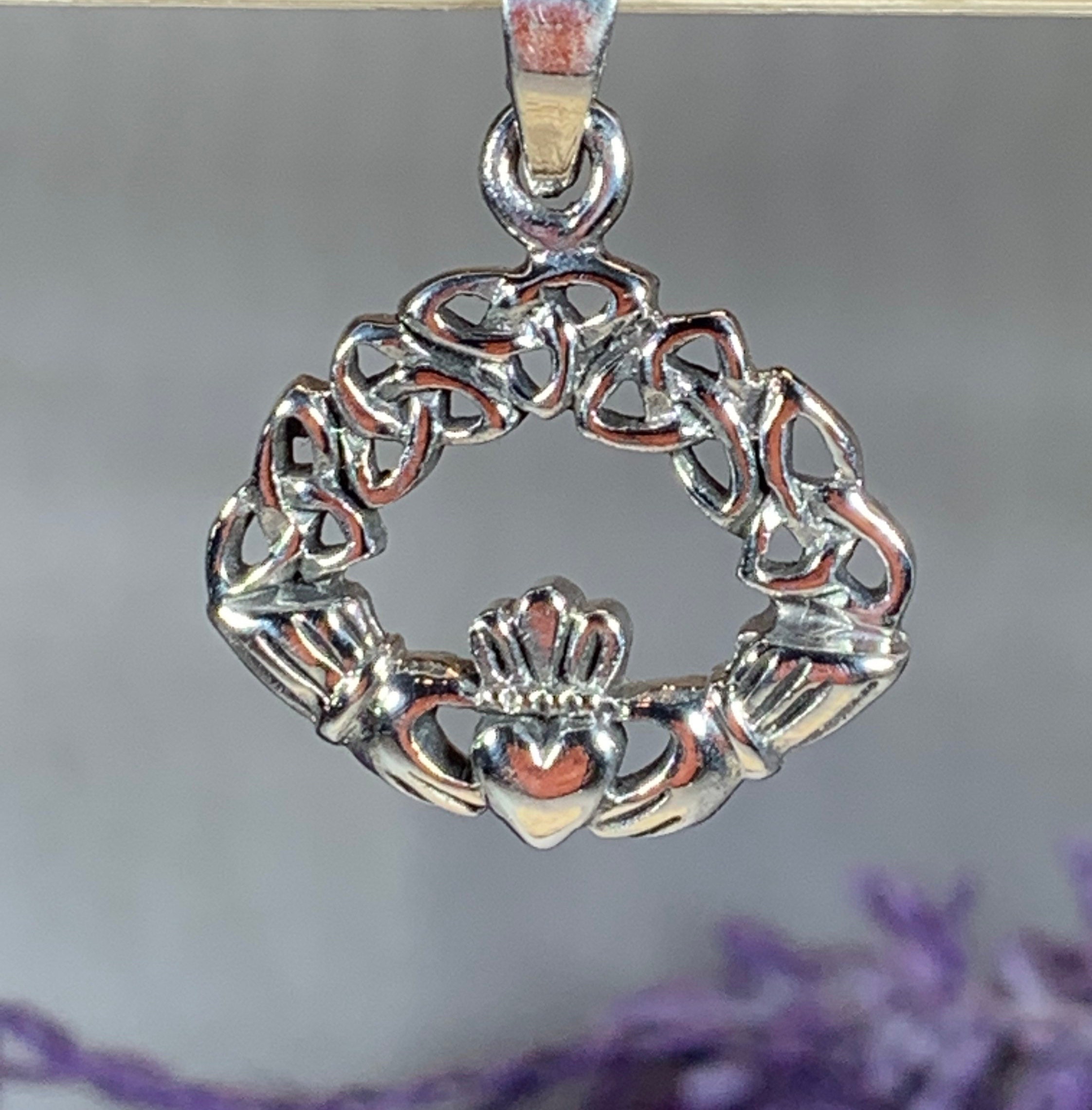 Claddagh Necklace, Celtic Jewelry, Irish Jewelry, Heart Pendant