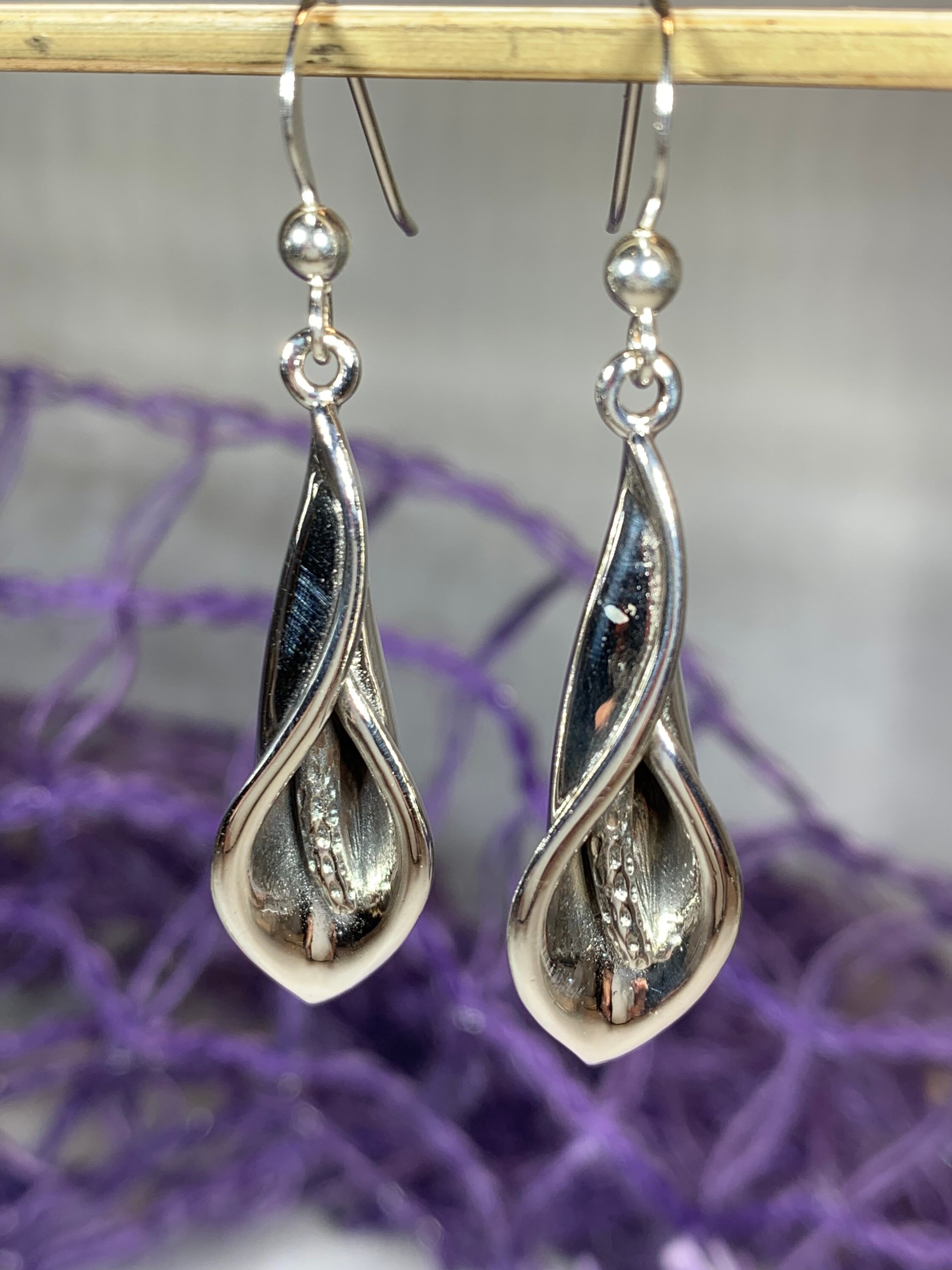 Calla Lily Earrings, Flower Jewelry, Nature Jewelry, Anniversary Gift