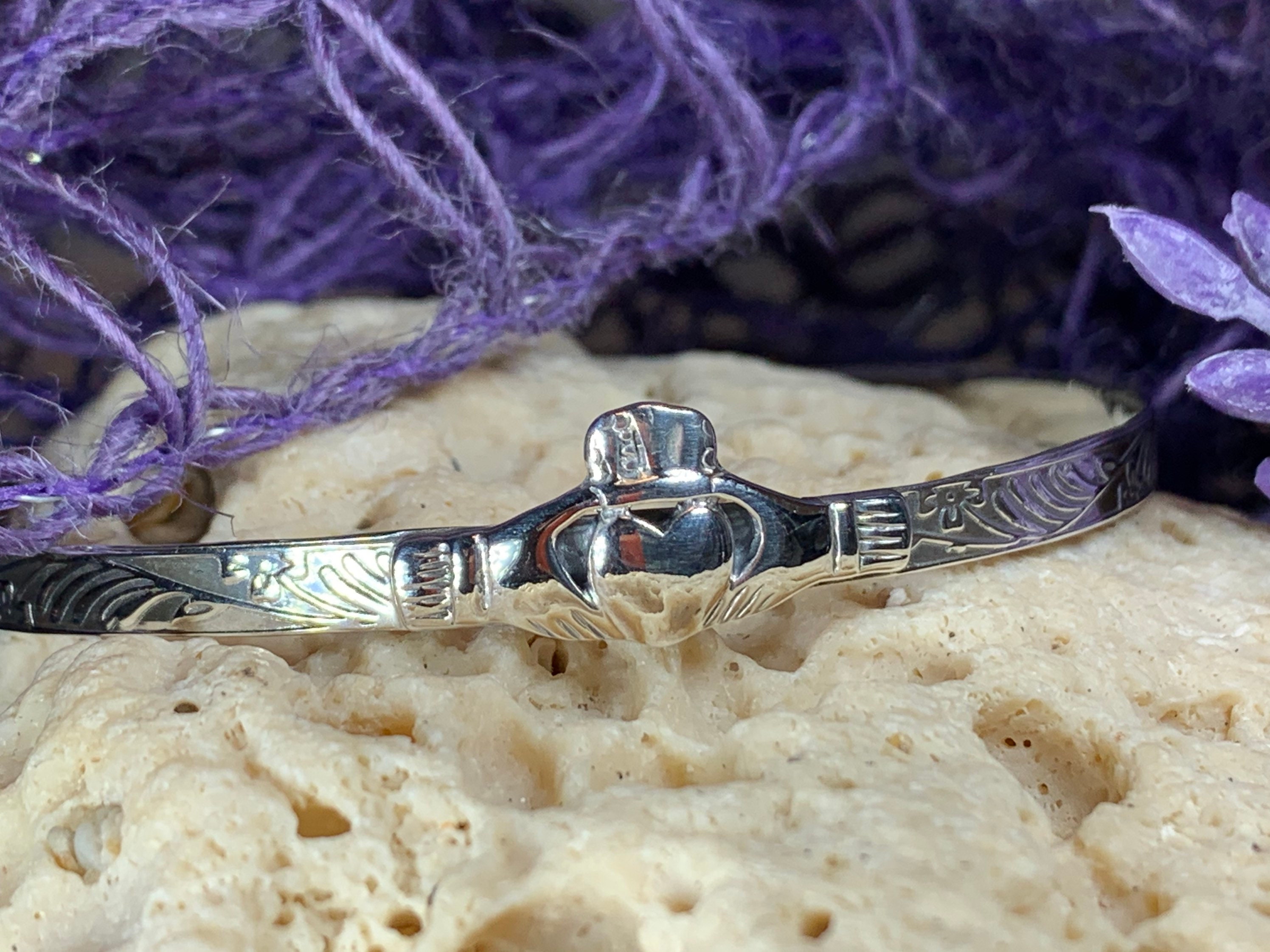 Claddagh Bracelet, Celtic Jewelry, Irish Jewelry, Ireland Gift, Bridal
