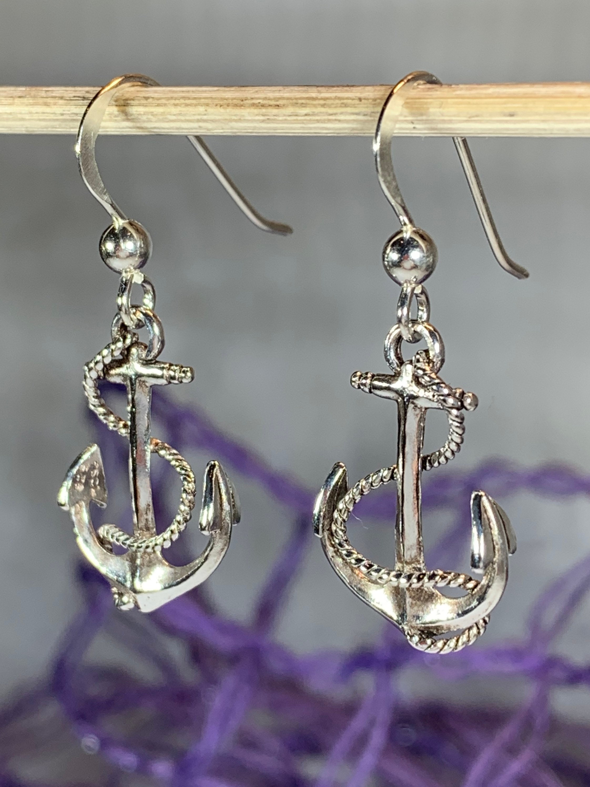 Anchor Earrings, Nautical Jewelry, Inspirational Gift, Friendship Gift