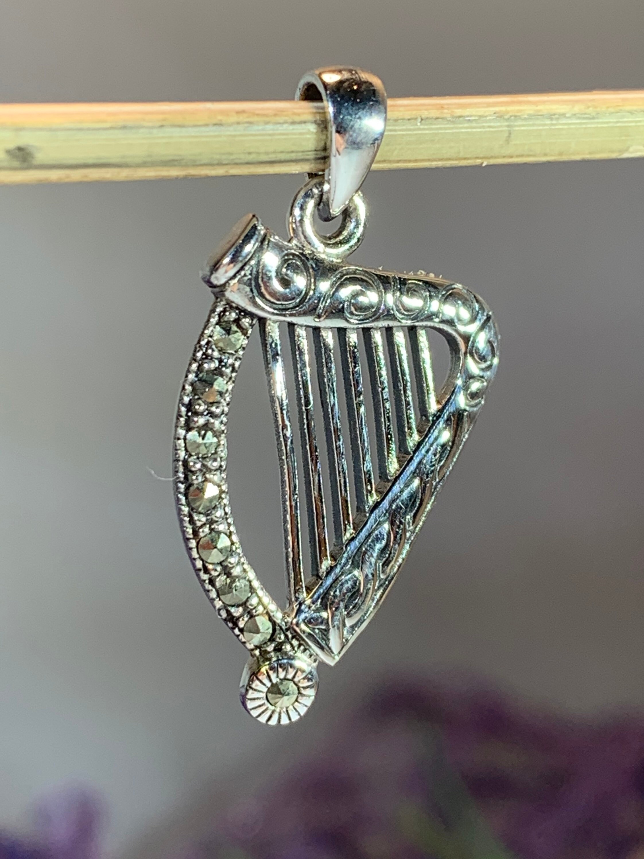 Harp Necklace, Irish Jewelry, Celtic Jewelry, Music Gift, Ireland Gift