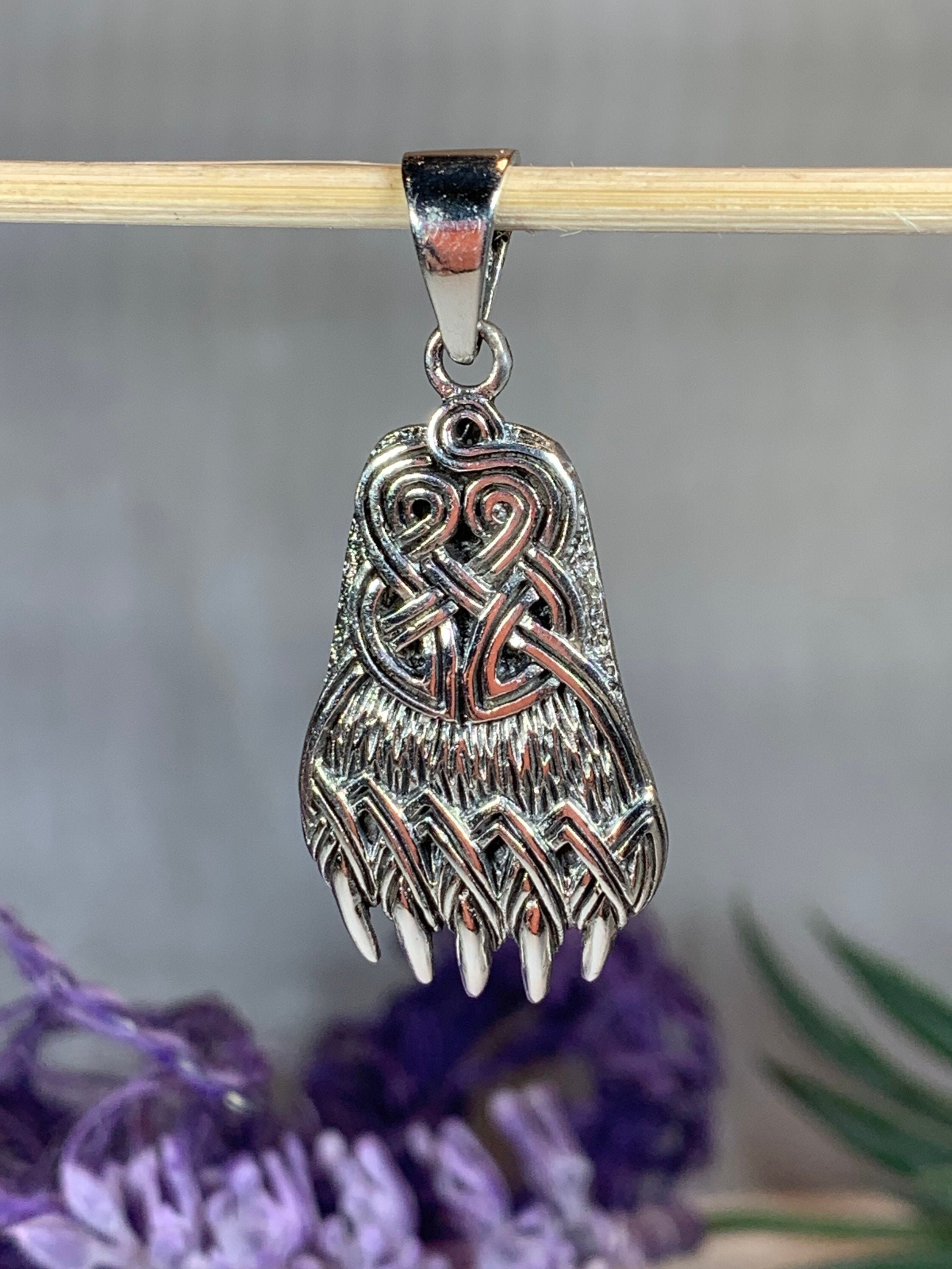 Bear Claw Necklace, Bear Jewelry, Celtic Jewelry, Animal