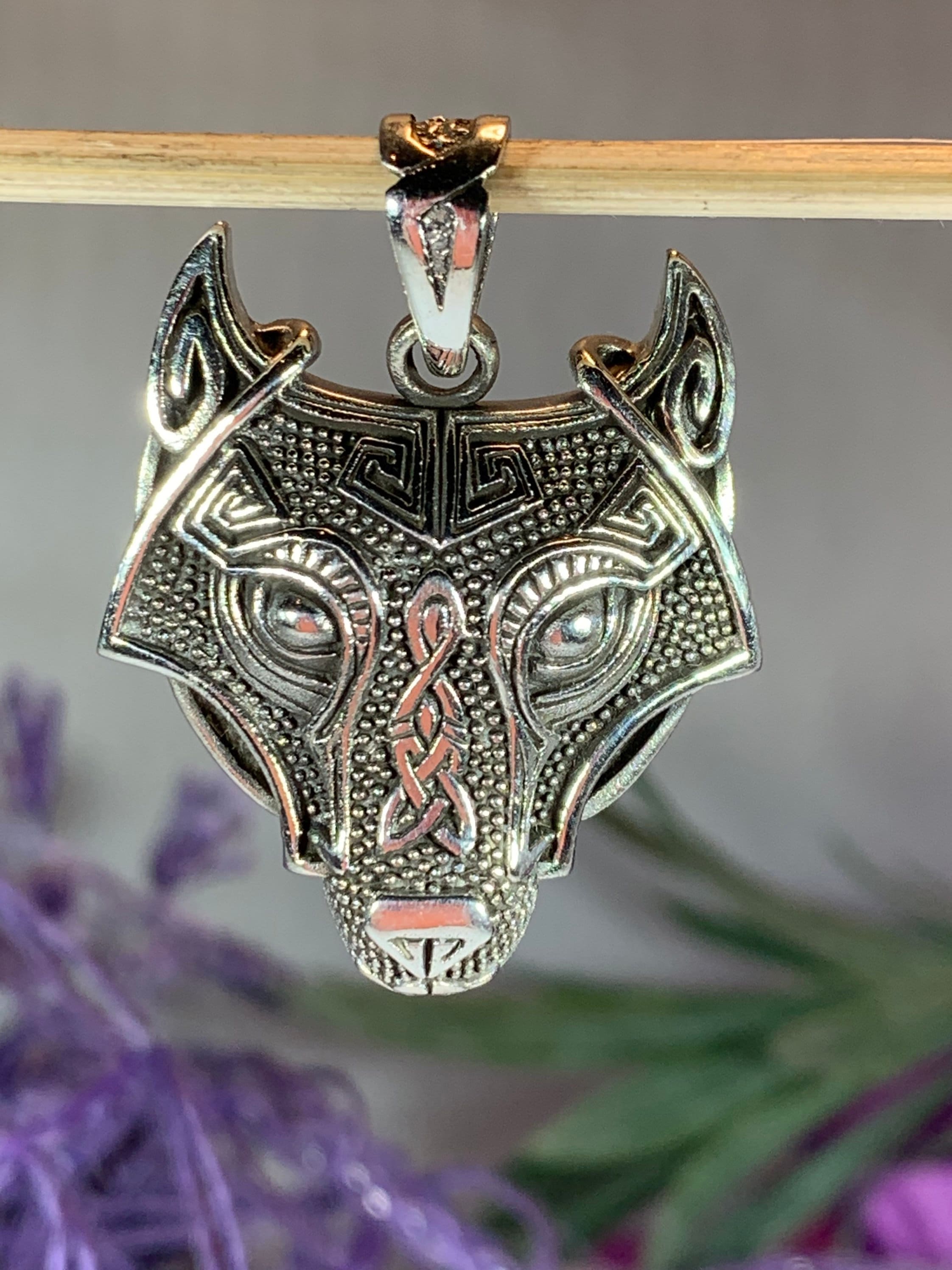 Wolf Necklace, Celtic Jewelry, Norse Jewelry, Pagan Jewelry, Viking Jewelry, Celtic Knot Jewelry
