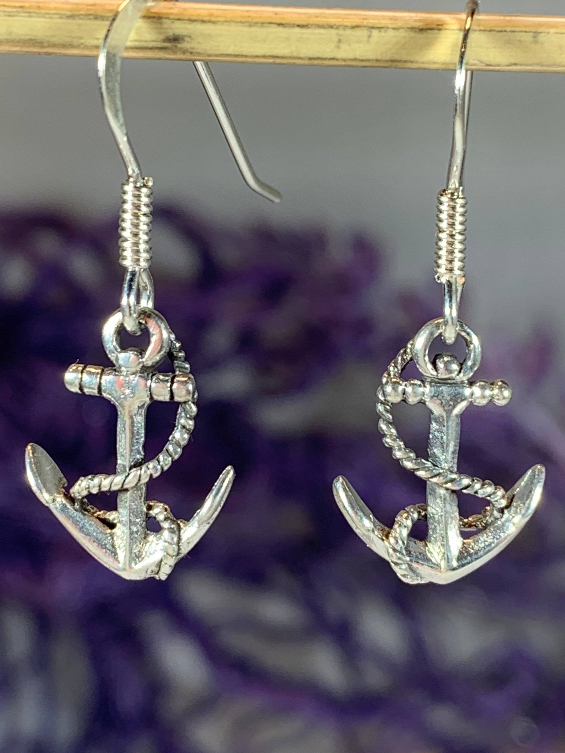 Anchor Earrings, Nautical Earrings, Boat Jewelry, Mom Gift