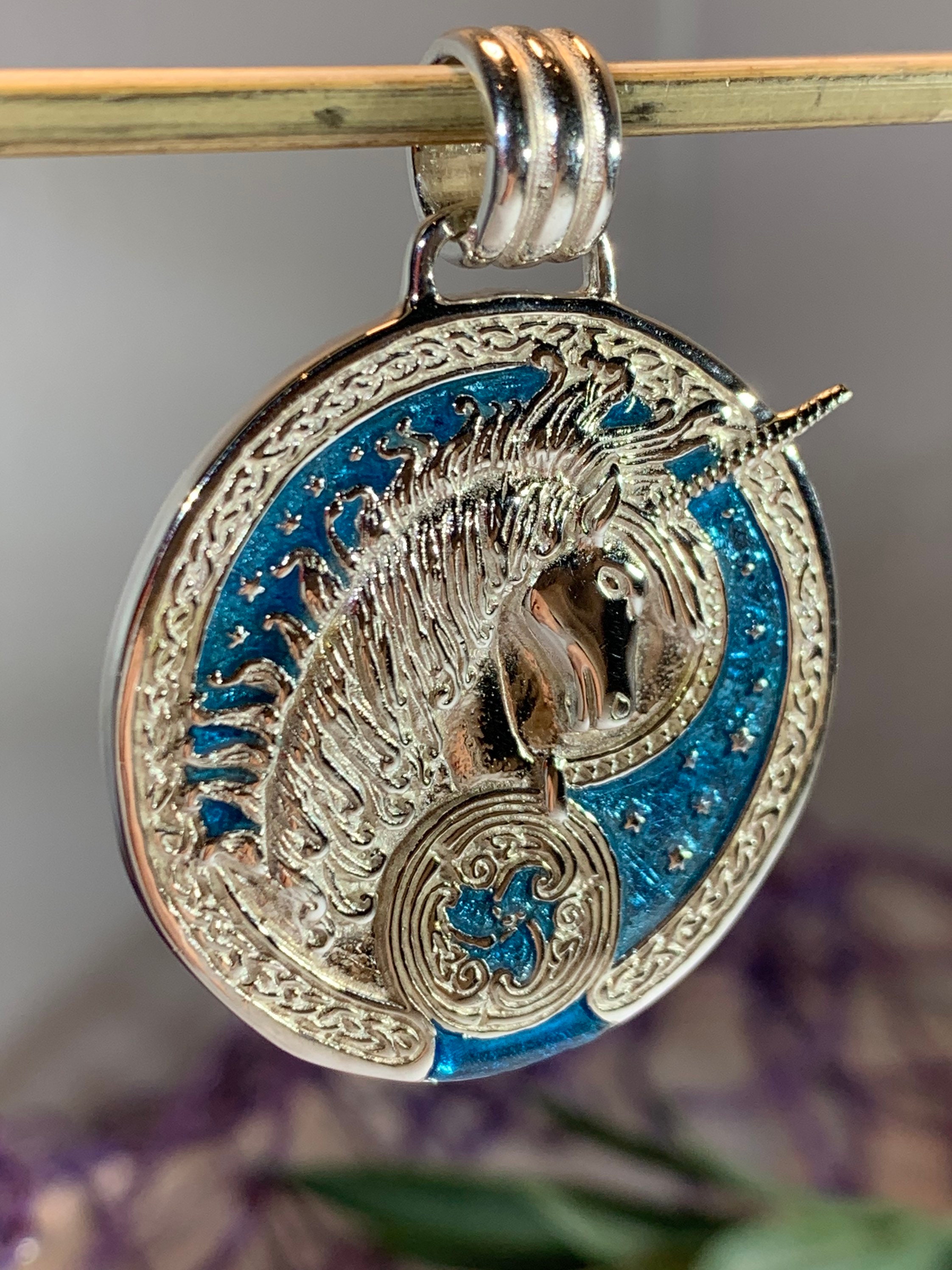 Unicorn Necklace, Celtic Jewelry, Mythical Creature, Fantasy Jewelry
