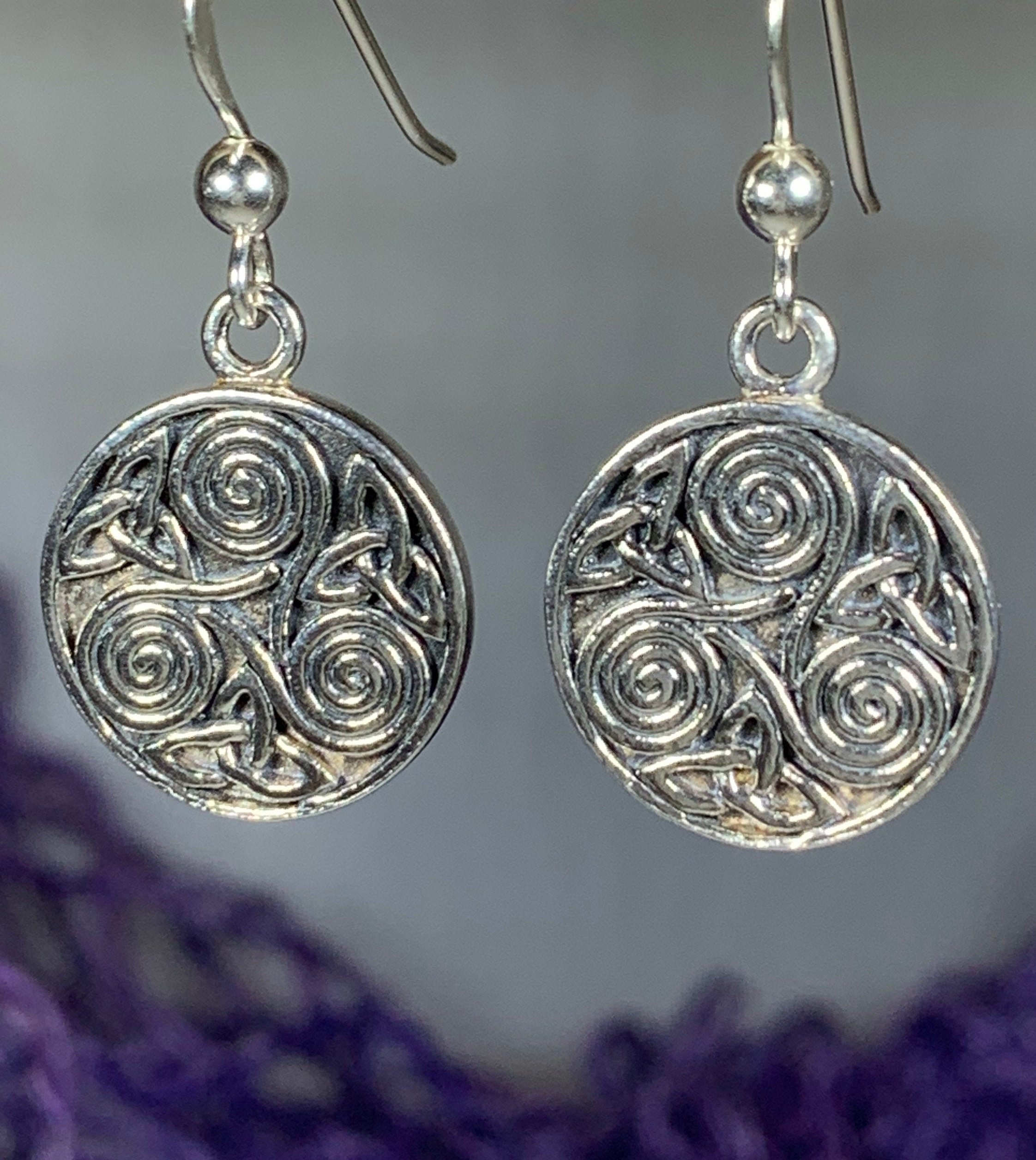 Celtic Spiral Earrings, Irish Jewelry, Viking Jewelry, Ireland Gift