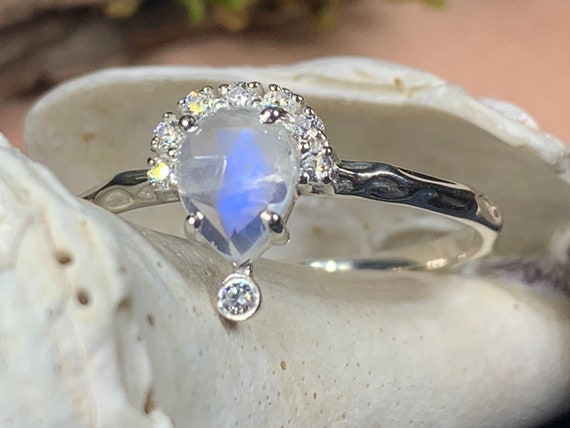 Rainbow Moonstone Ring Gemstone Jewelry Triple Band Ring Ethnic Ring  Sterling Silver Engagement Ring,statement Ring Size Vintage Ring - Etsy  Ireland