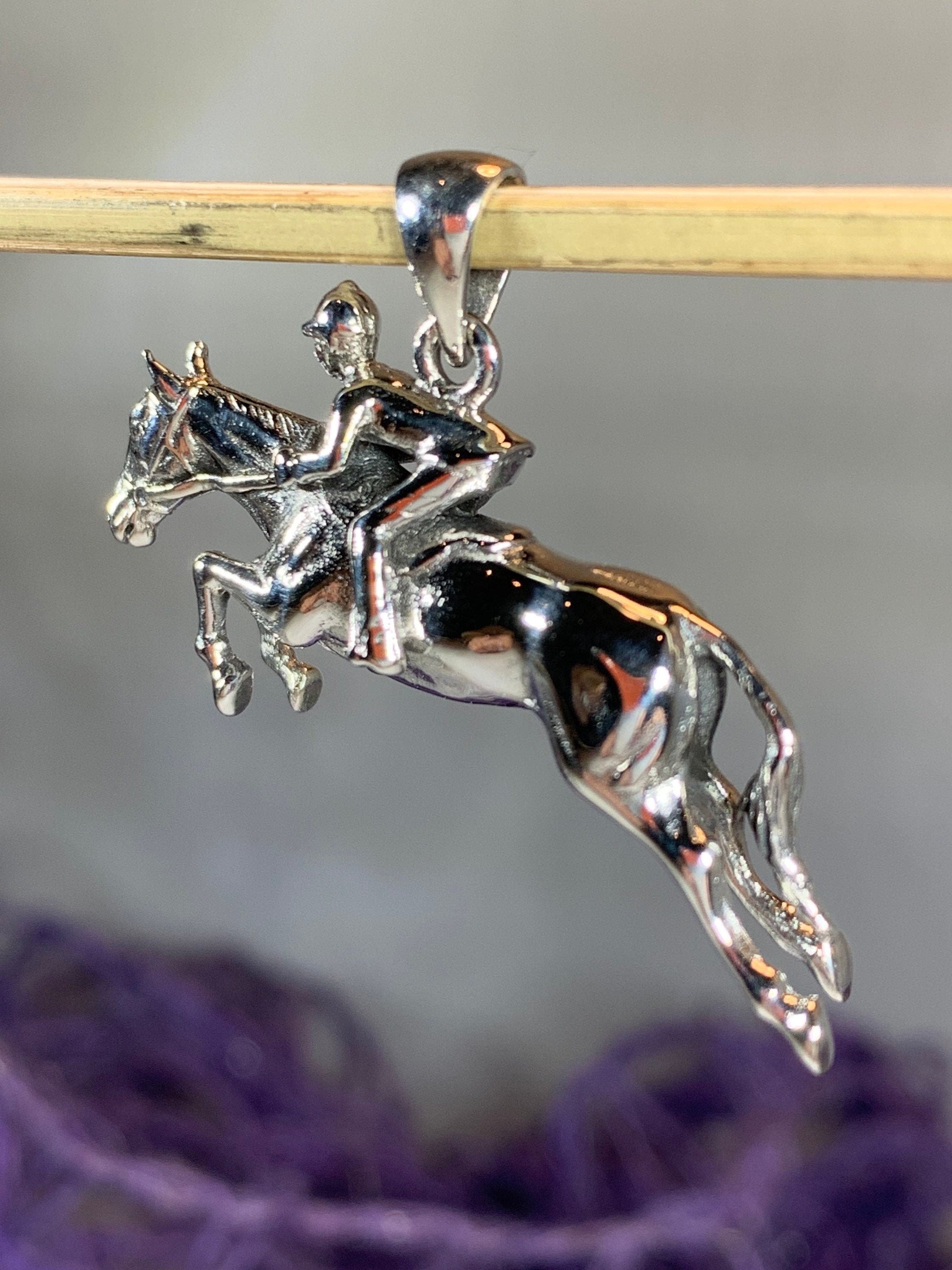 Horse Necklace, Equestrian Jewelry, Animal Jewelry, Kentucky Derby