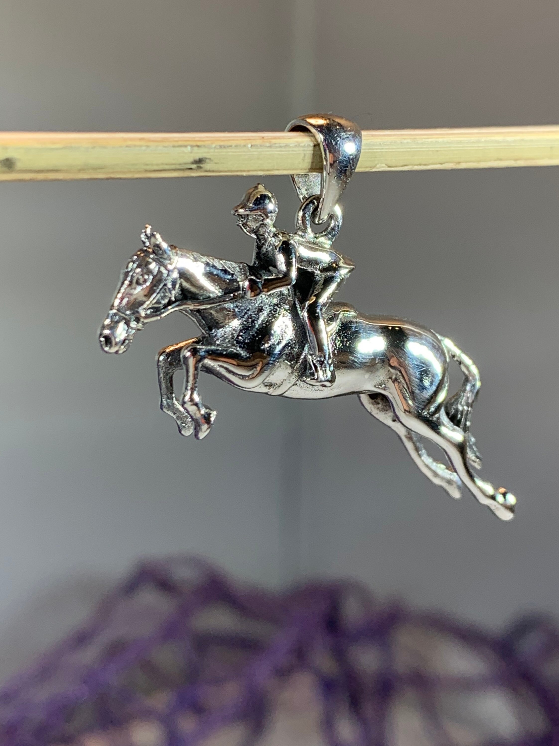 Horse Necklace, Equestrian Jewelry, Animal Jewelry, Kentucky Derby